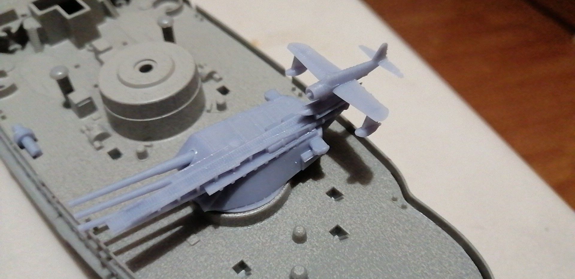 USS Arizona BB-39 Turret with Catapult 3D print model_11