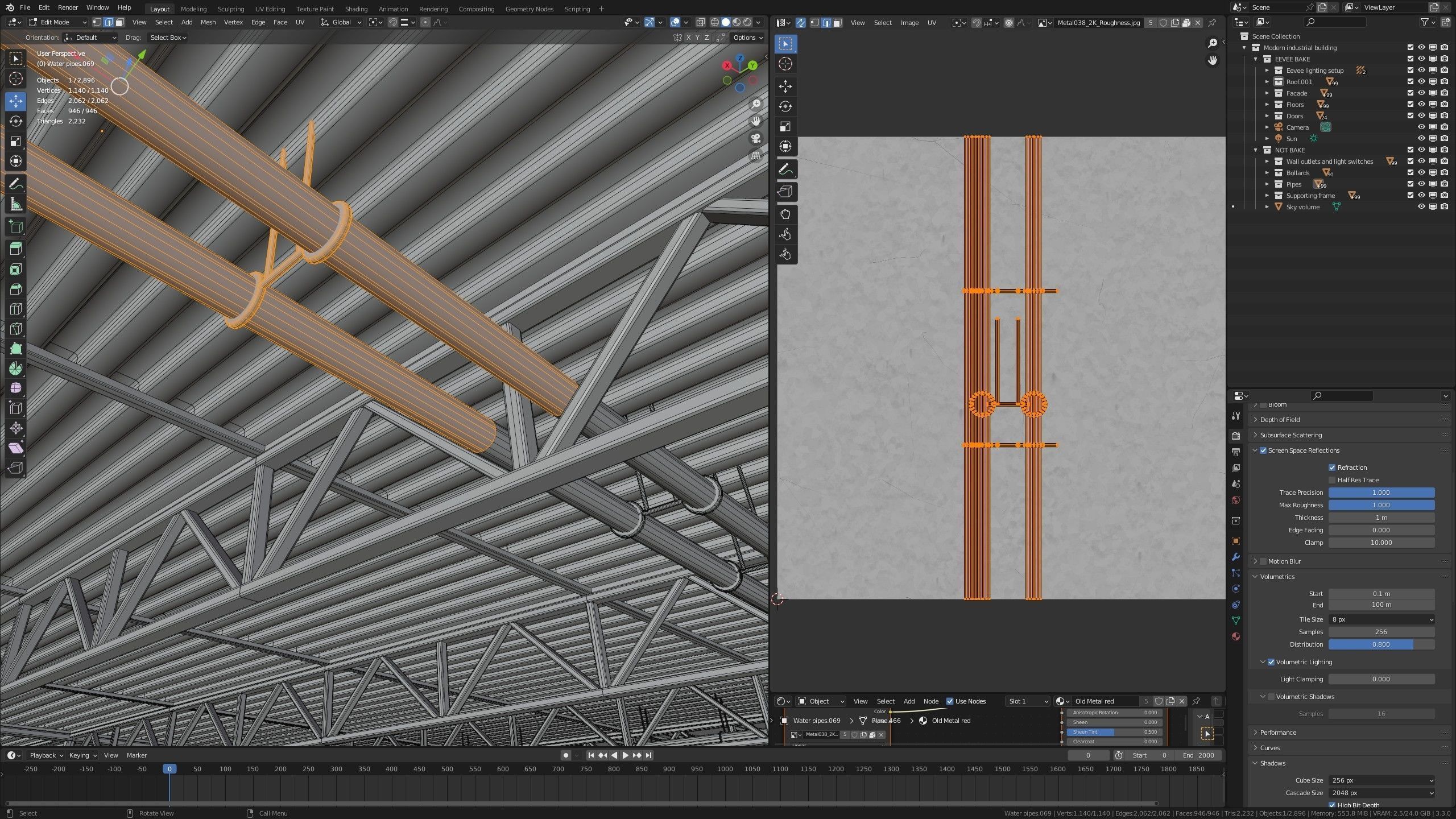 Large modern warehouse for Blender Eevee and Cycles Low-poly 3D model_16