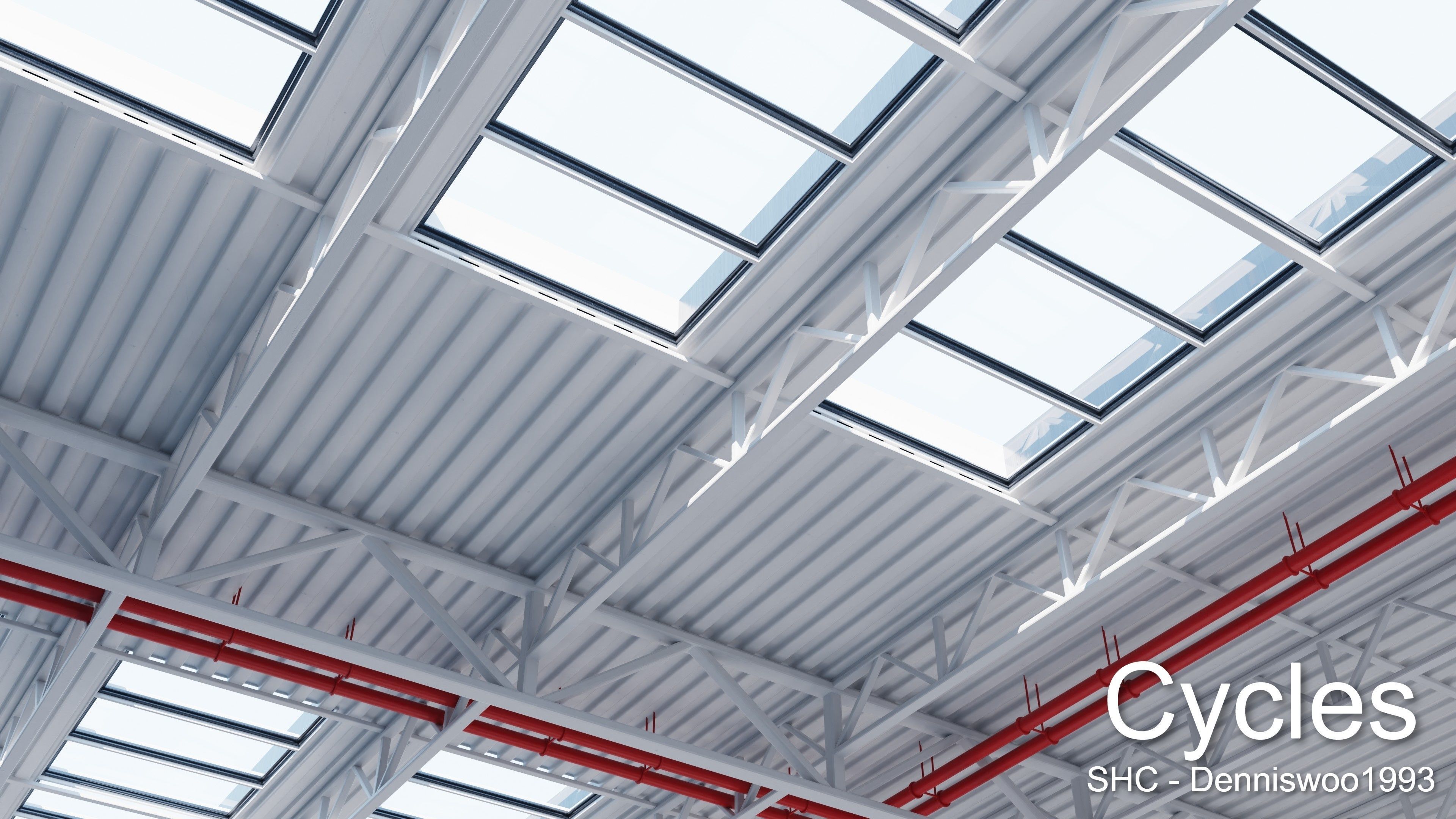 Large modern warehouse for Blender Eevee and Cycles Low-poly 3D model_7