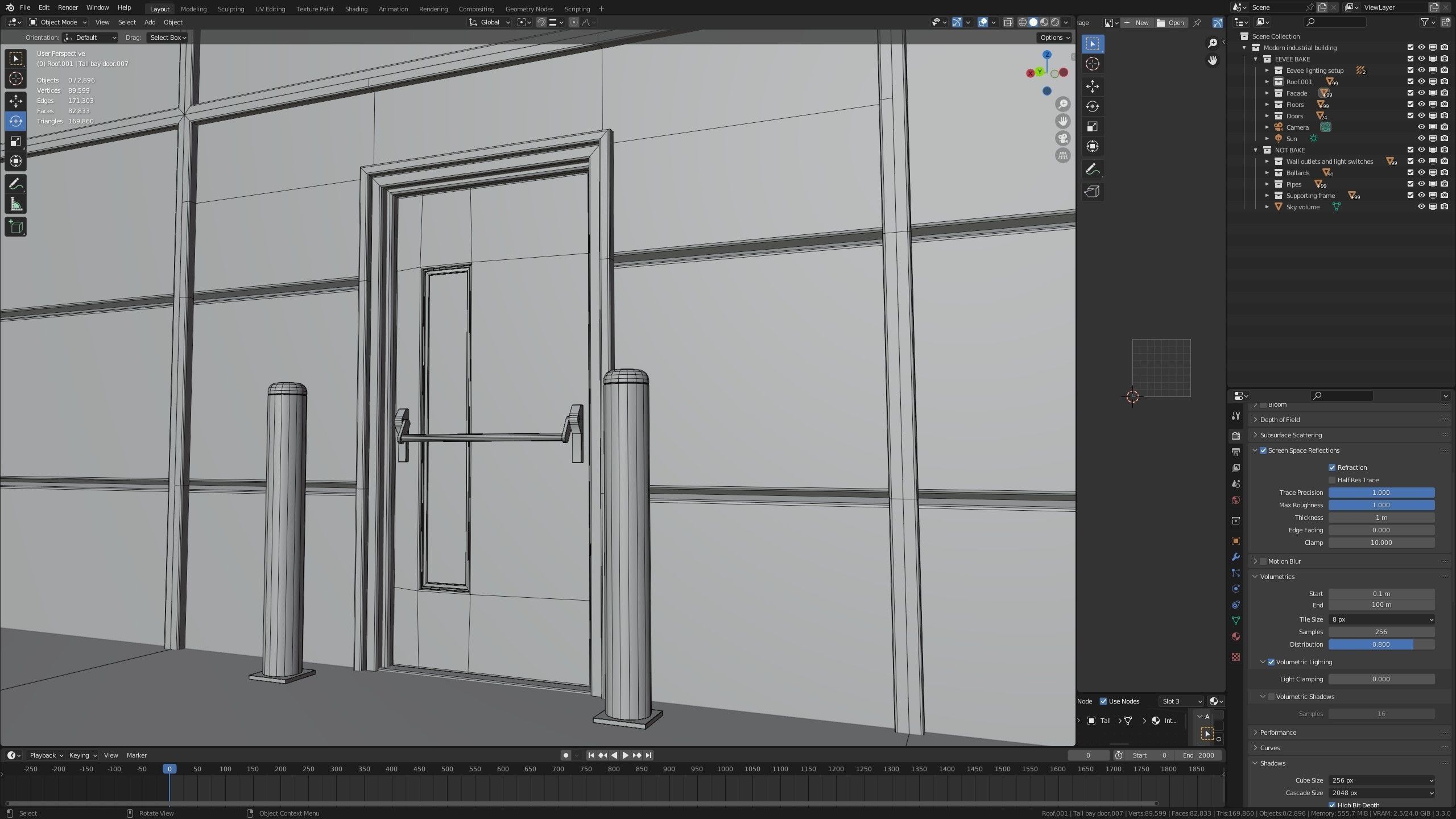 Large modern warehouse for Blender Eevee and Cycles Low-poly 3D model_18