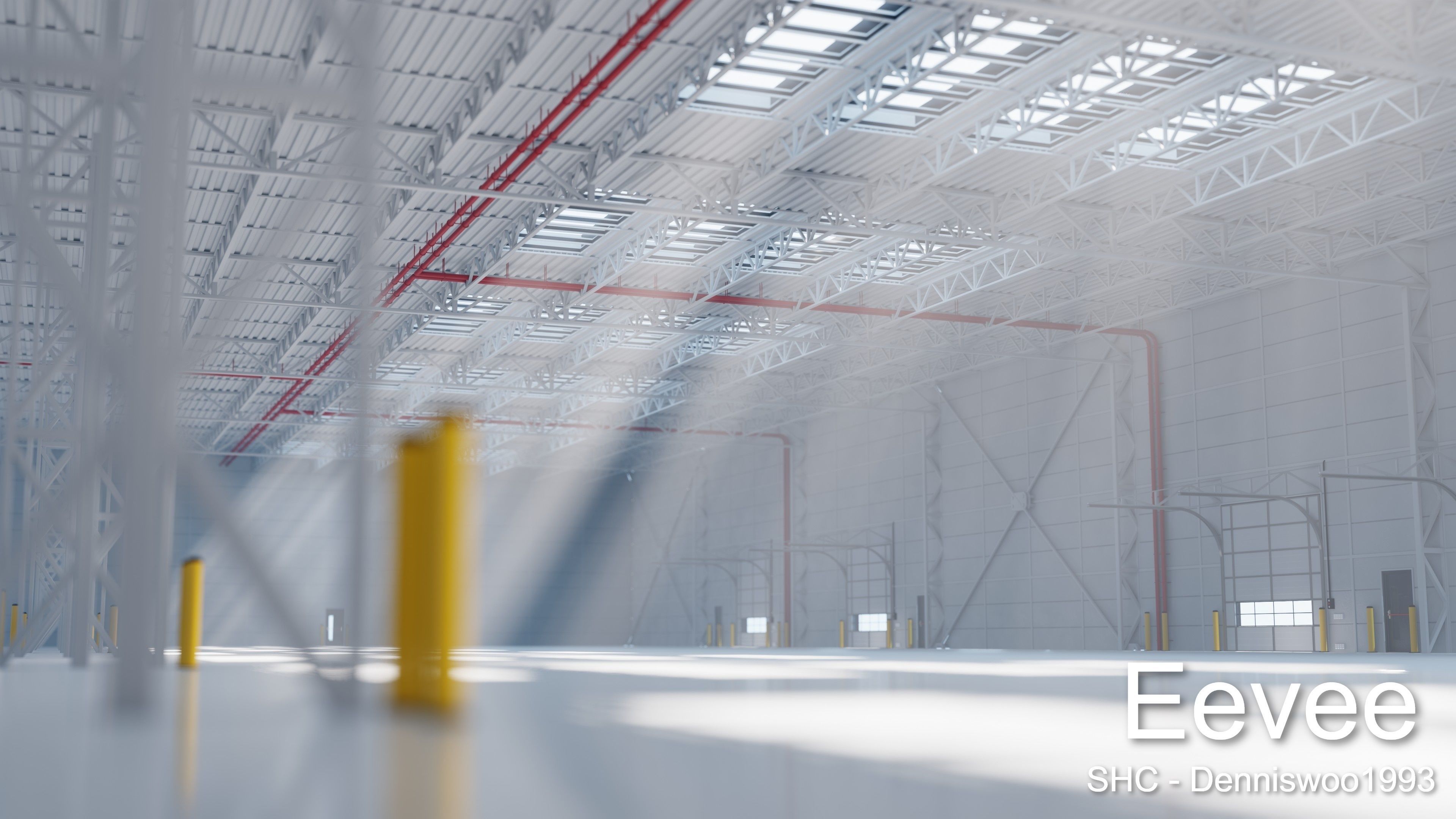 Large modern warehouse for Blender Eevee and Cycles Low-poly 3D model_15