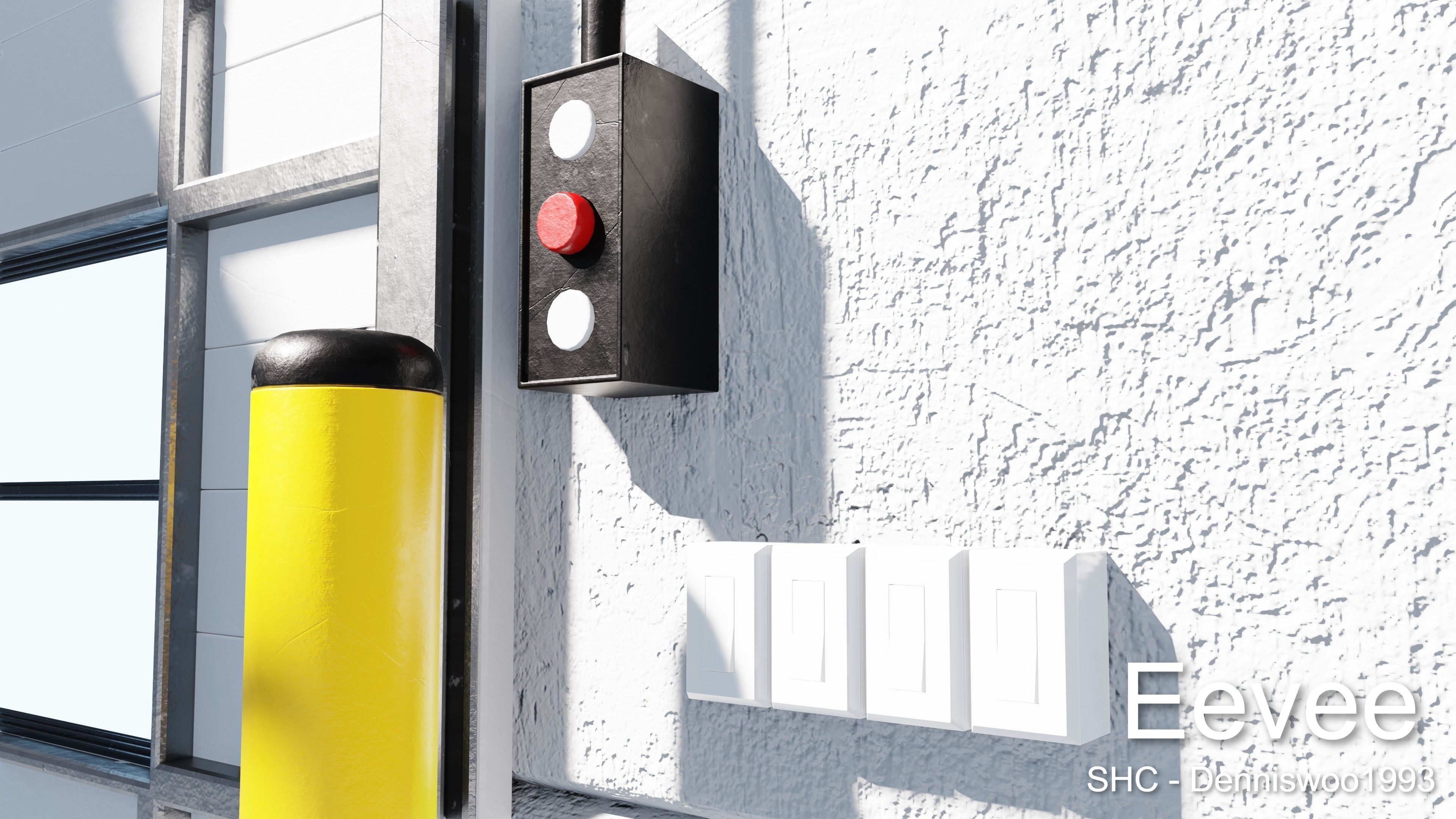 Large modern warehouse for Blender Eevee and Cycles Low-poly 3D model_13