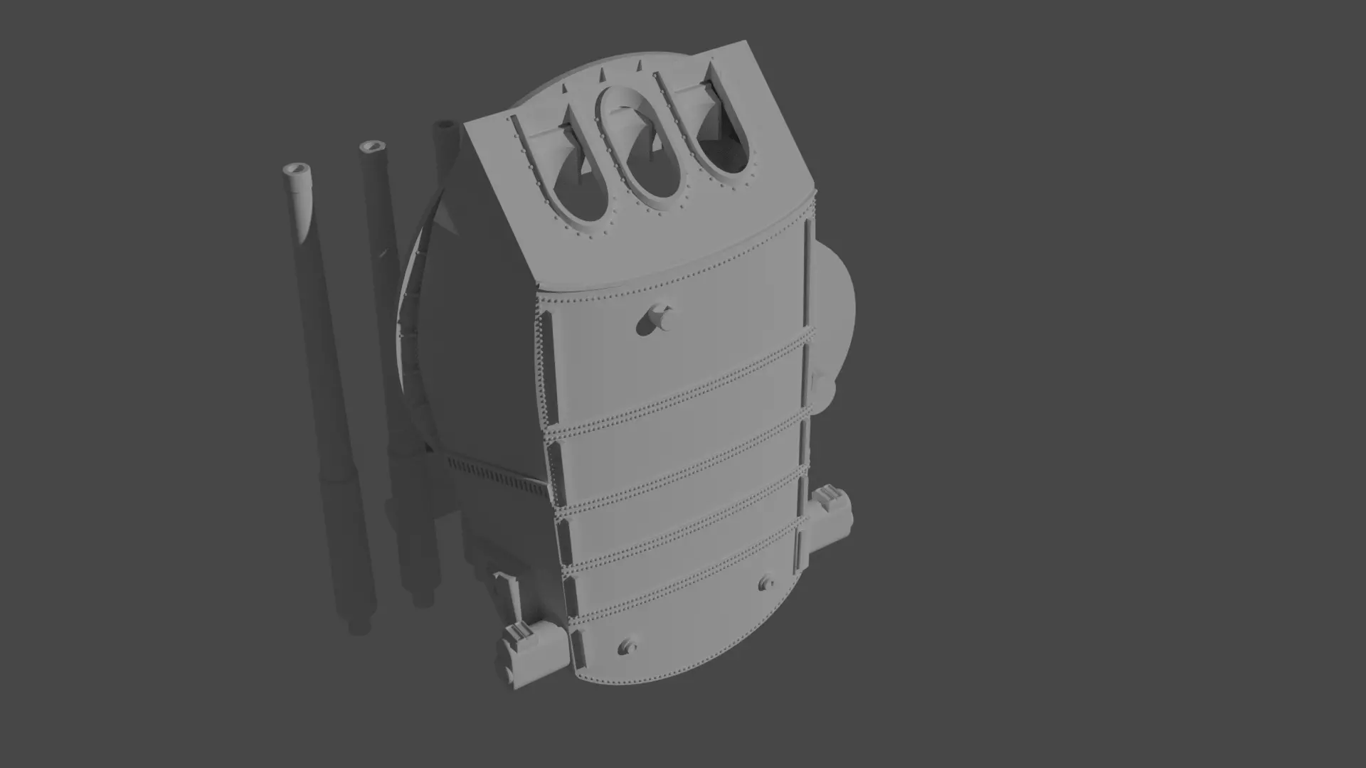 USS Arizona BB-39 Turret 3D print model 3D print model_0