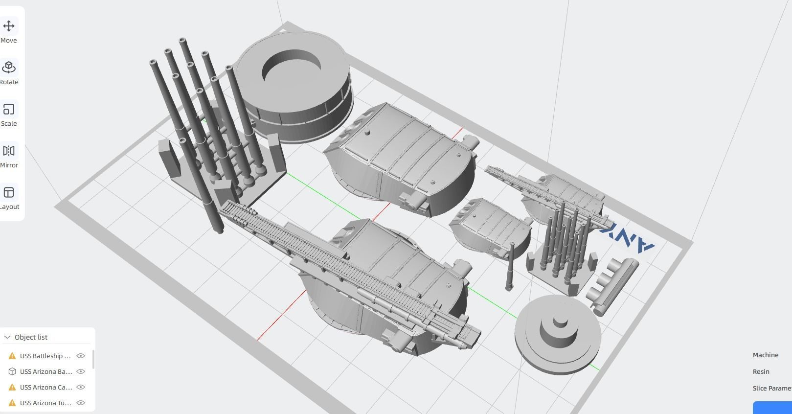 USS Arizona BB-39 Turret 3D print model 3D print model_14