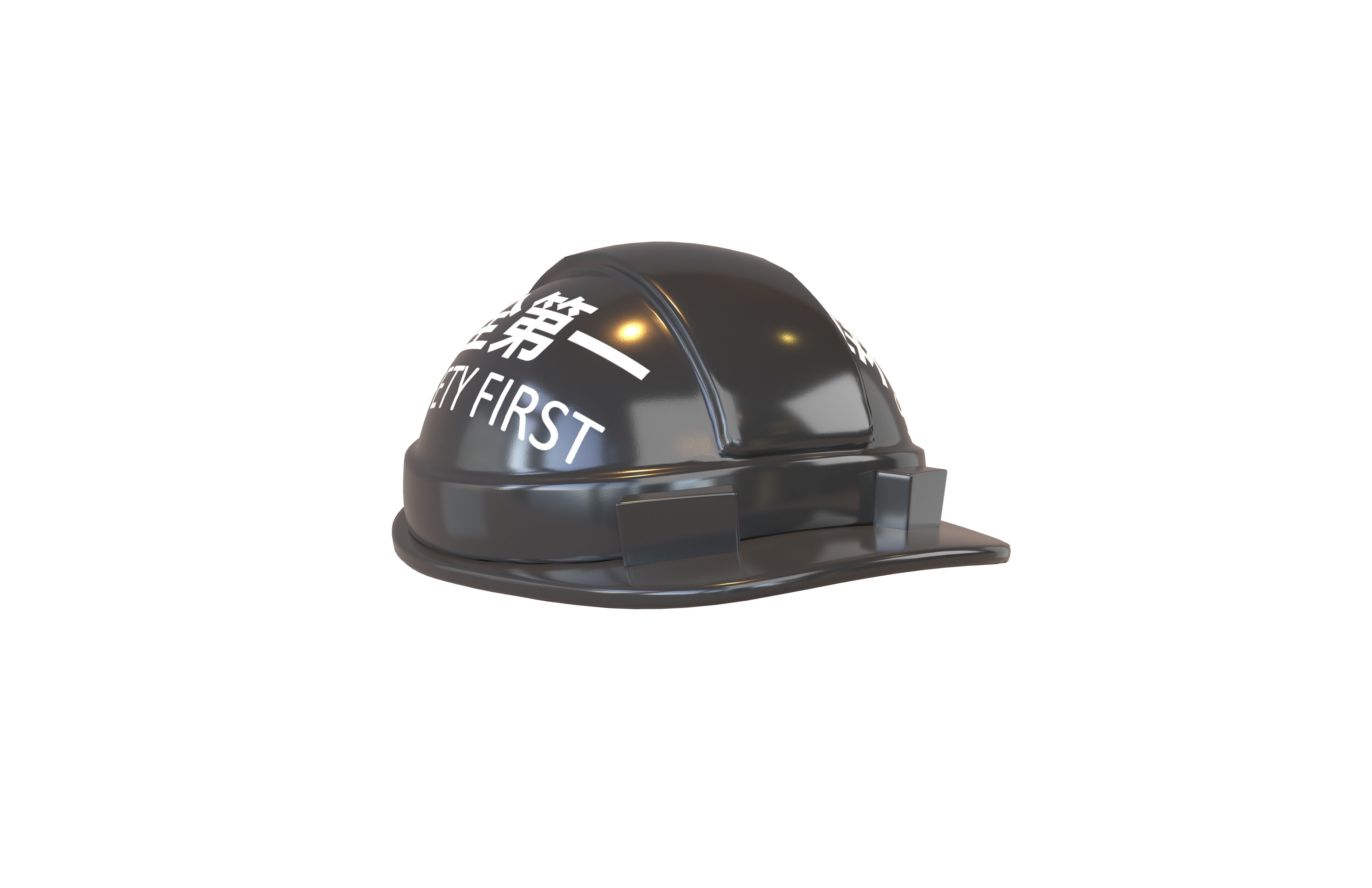 Safety Helmet v1 002 Low-poly 3D model_1