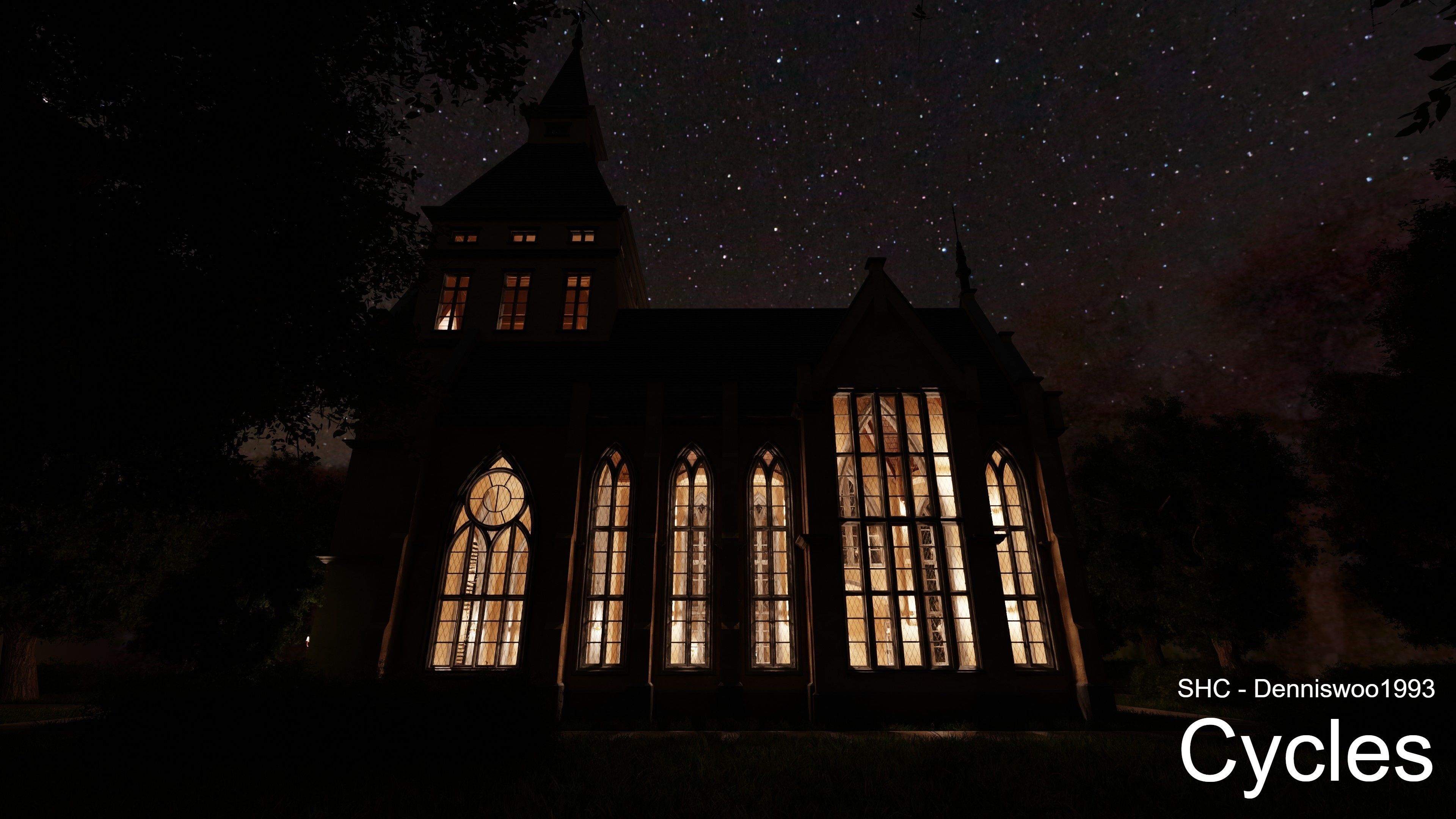 Classic Estate with interior for Blender Eevee and Cycles Low-poly 3D model_46