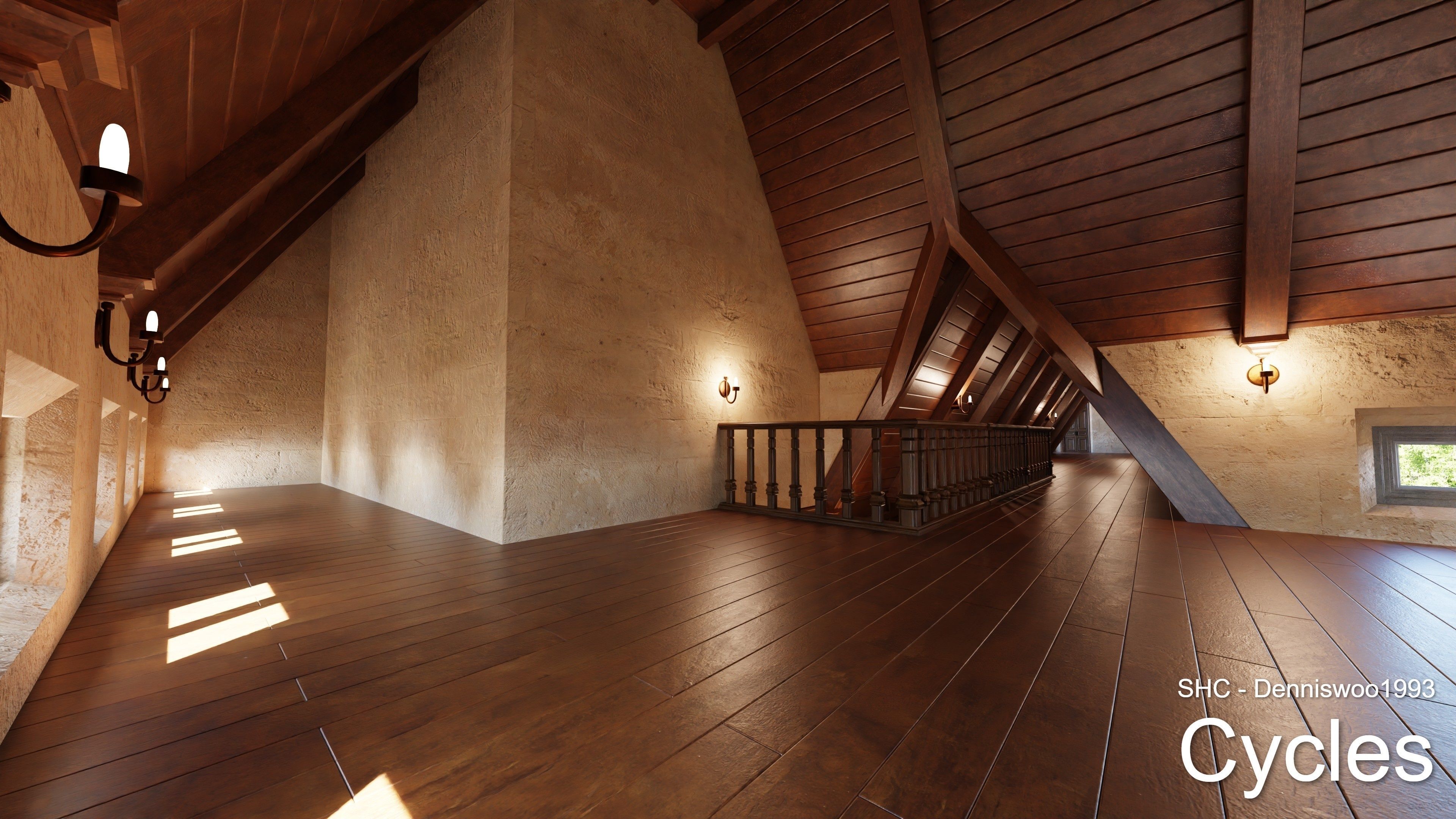 Classic Estate with interior for Blender Eevee and Cycles Low-poly 3D model_19