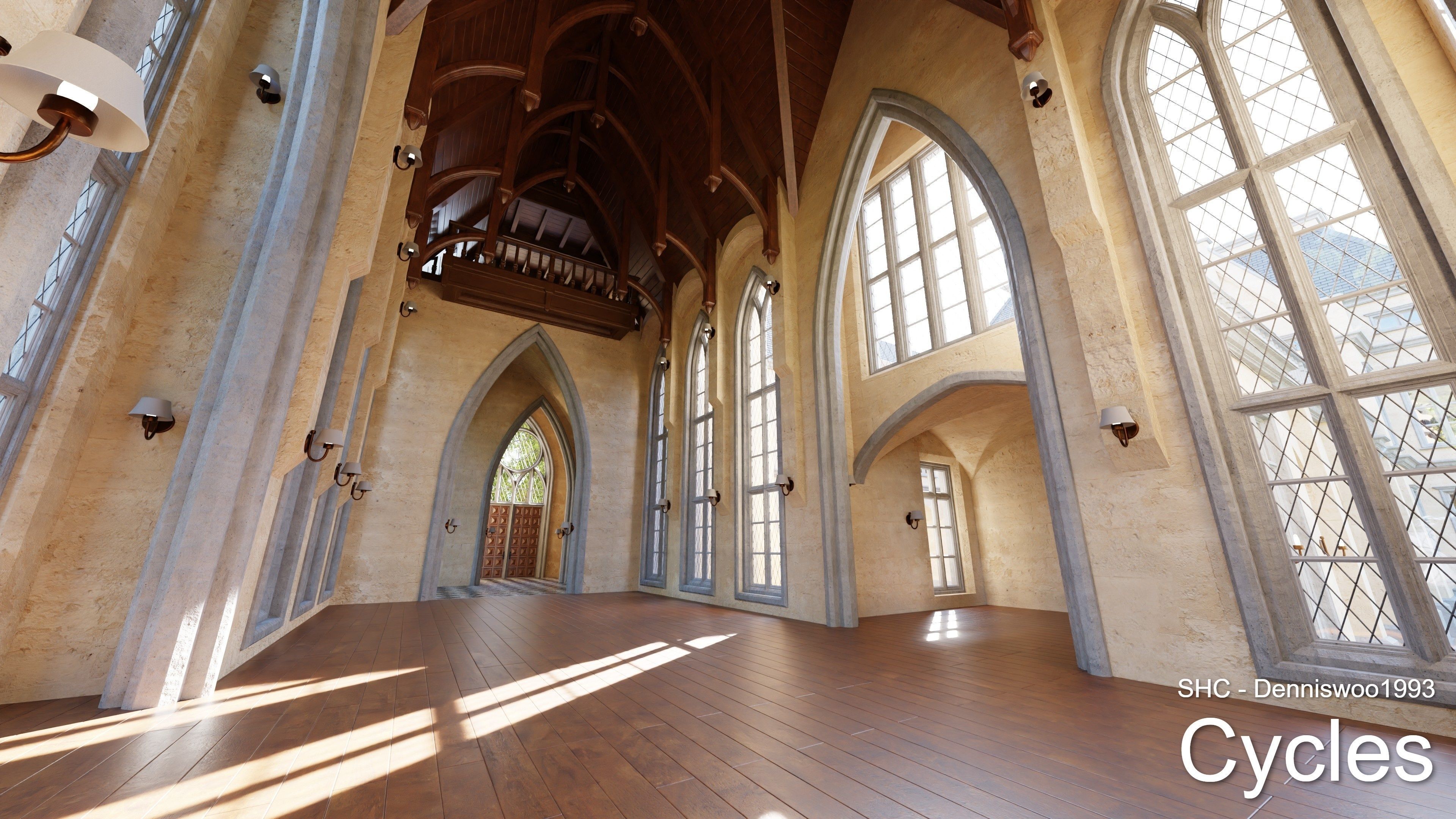 Classic Estate with interior for Blender Eevee and Cycles Low-poly 3D model_23