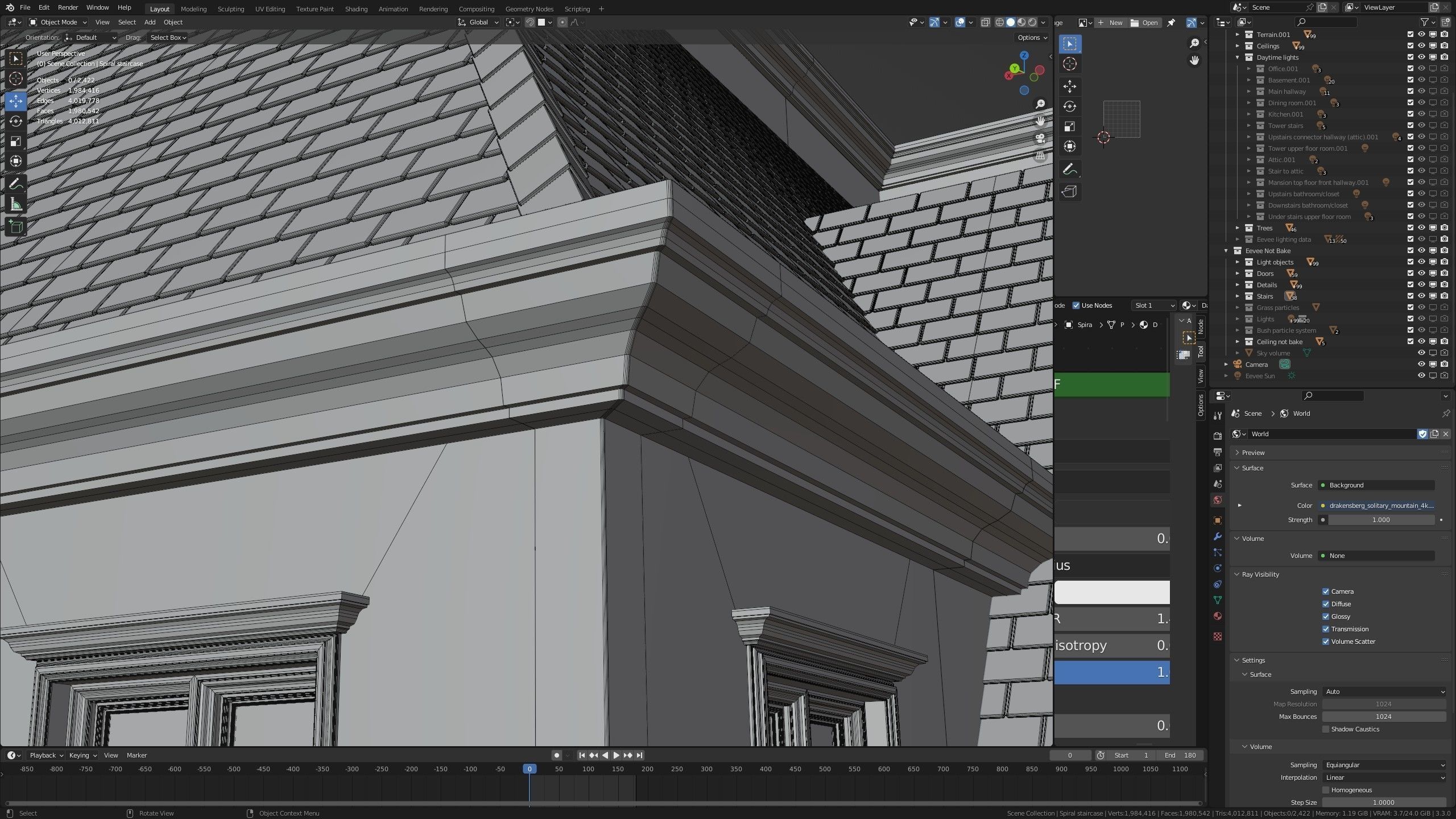 Classic Estate with interior for Blender Eevee and Cycles Low-poly 3D model_77