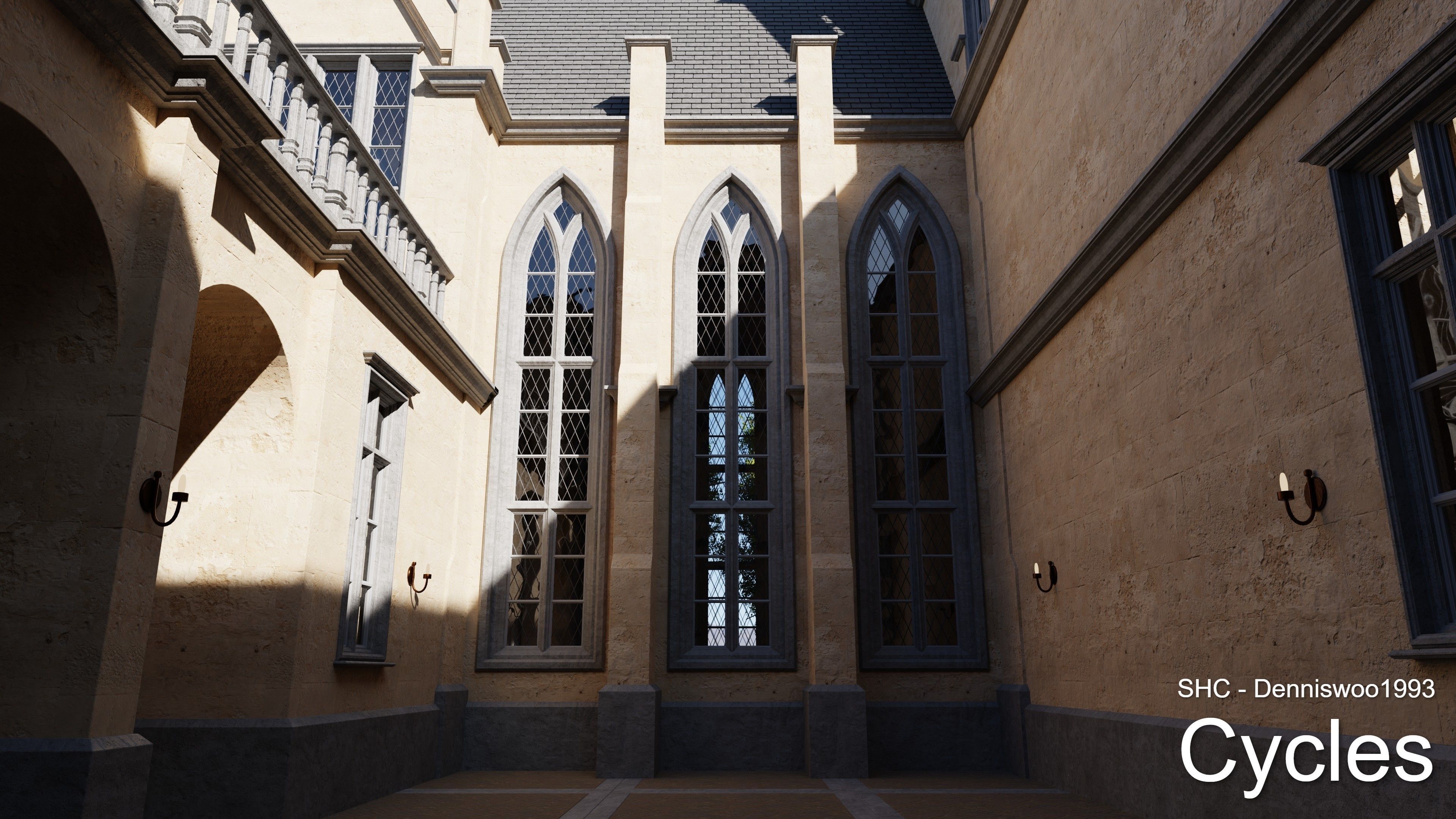 Classic Estate with interior for Blender Eevee and Cycles Low-poly 3D model_6