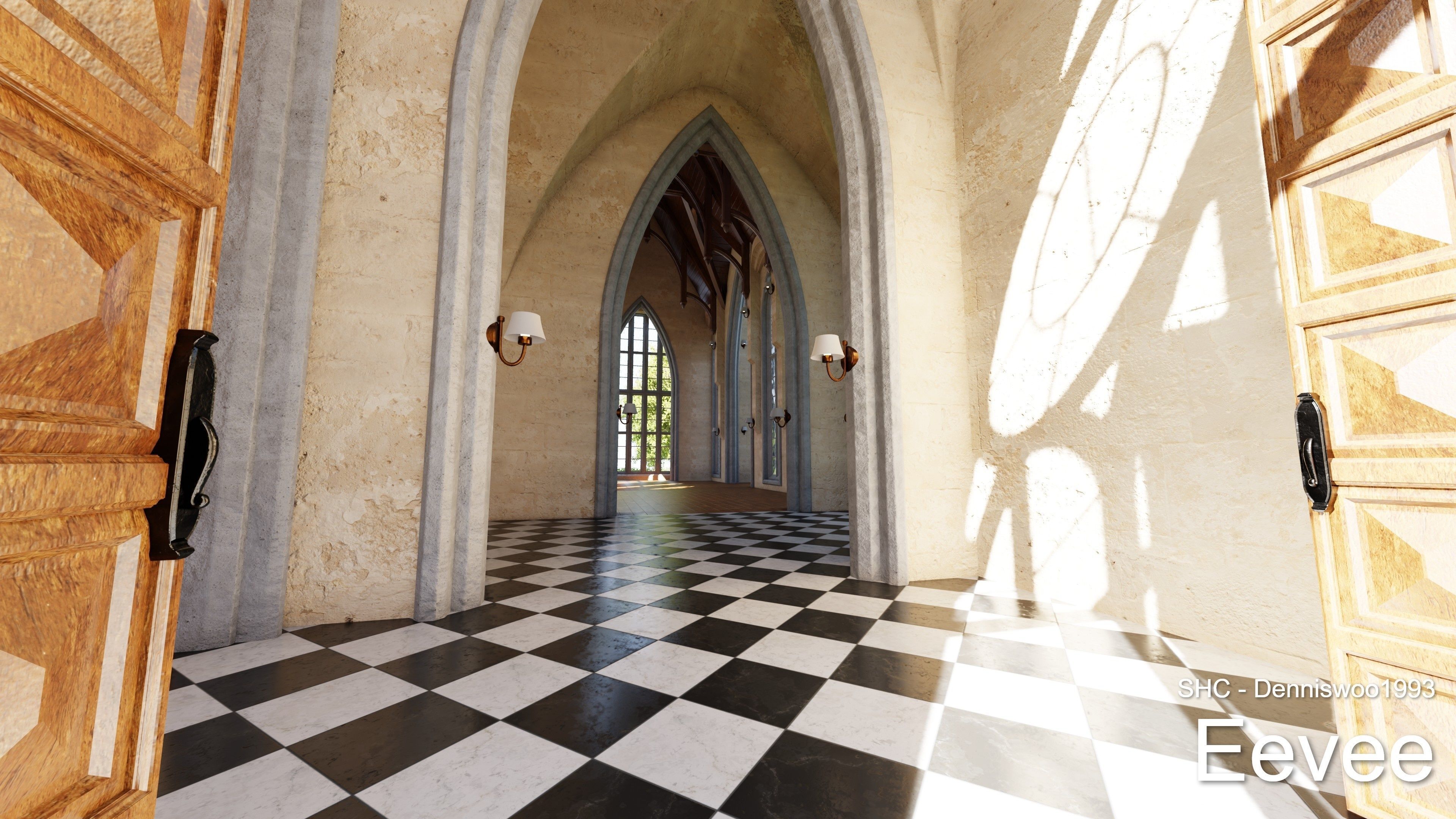 Classic Estate with interior for Blender Eevee and Cycles Low-poly 3D model_47