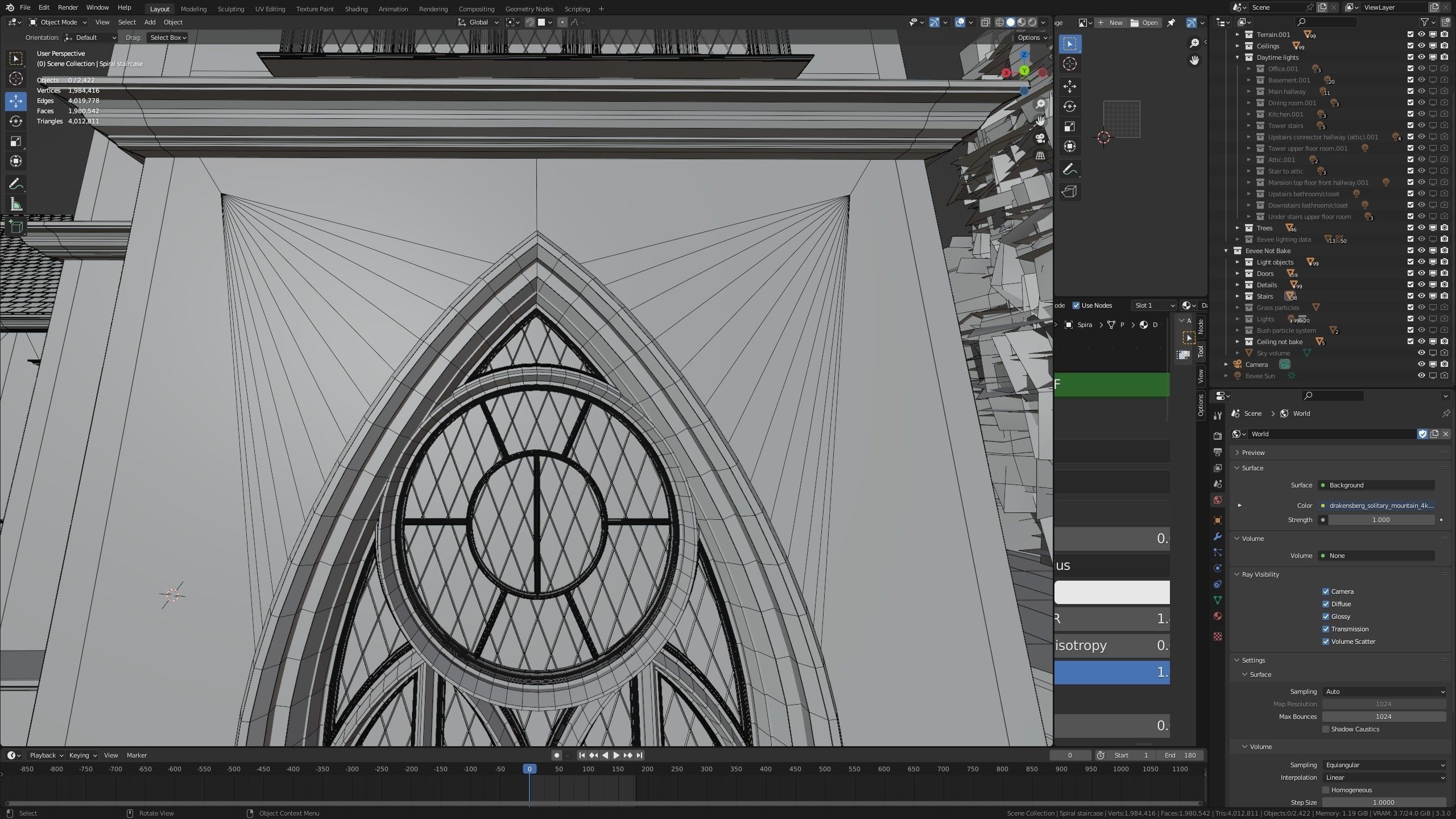 Classic Estate with interior for Blender Eevee and Cycles Low-poly 3D model_76