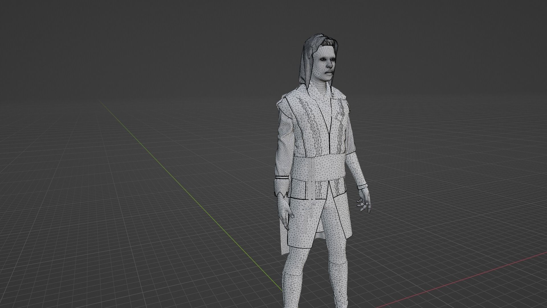 Assassin Character  Low-poly 3D model_8