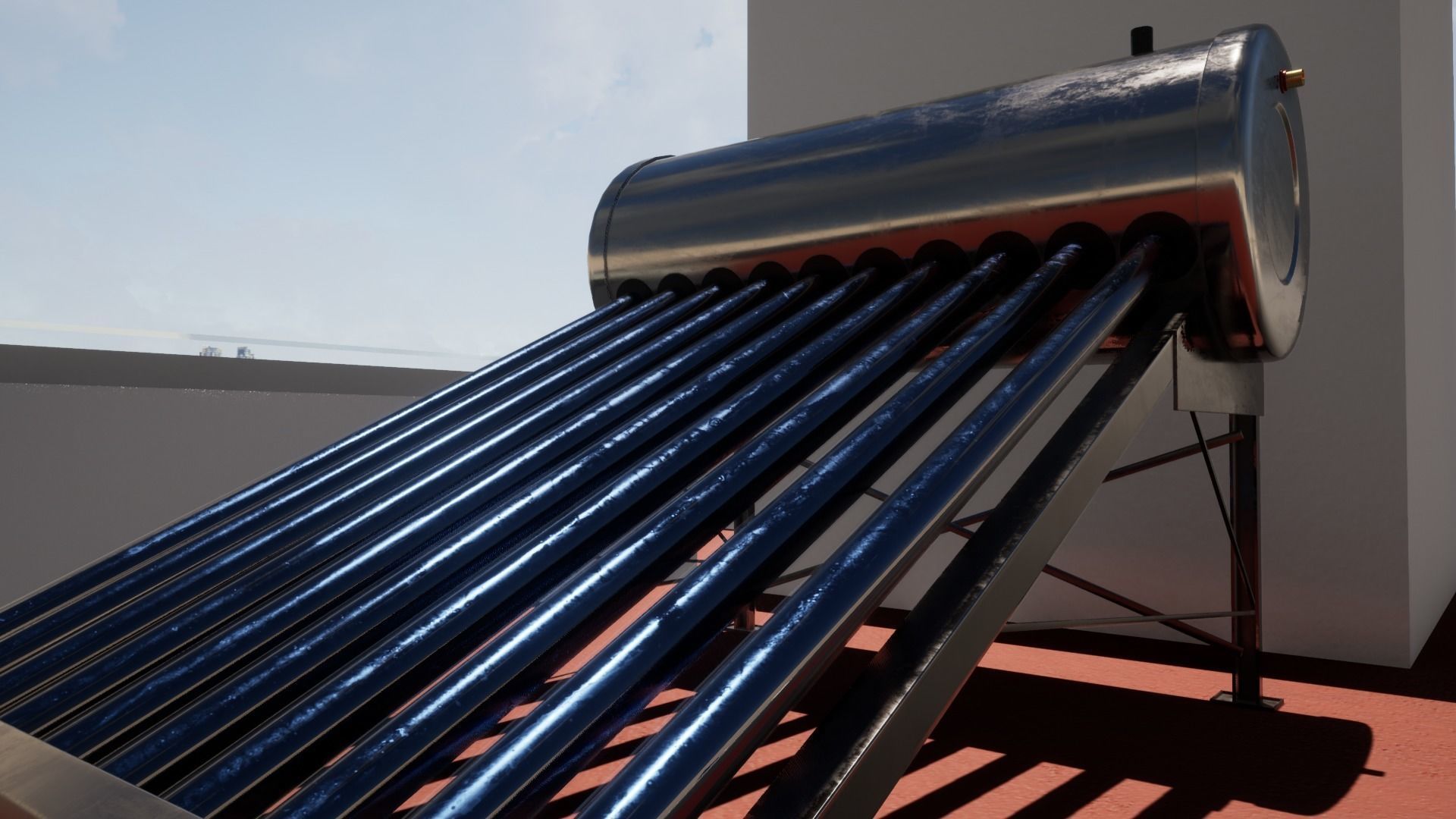 SOLAR WATER HEATER 3D model_2