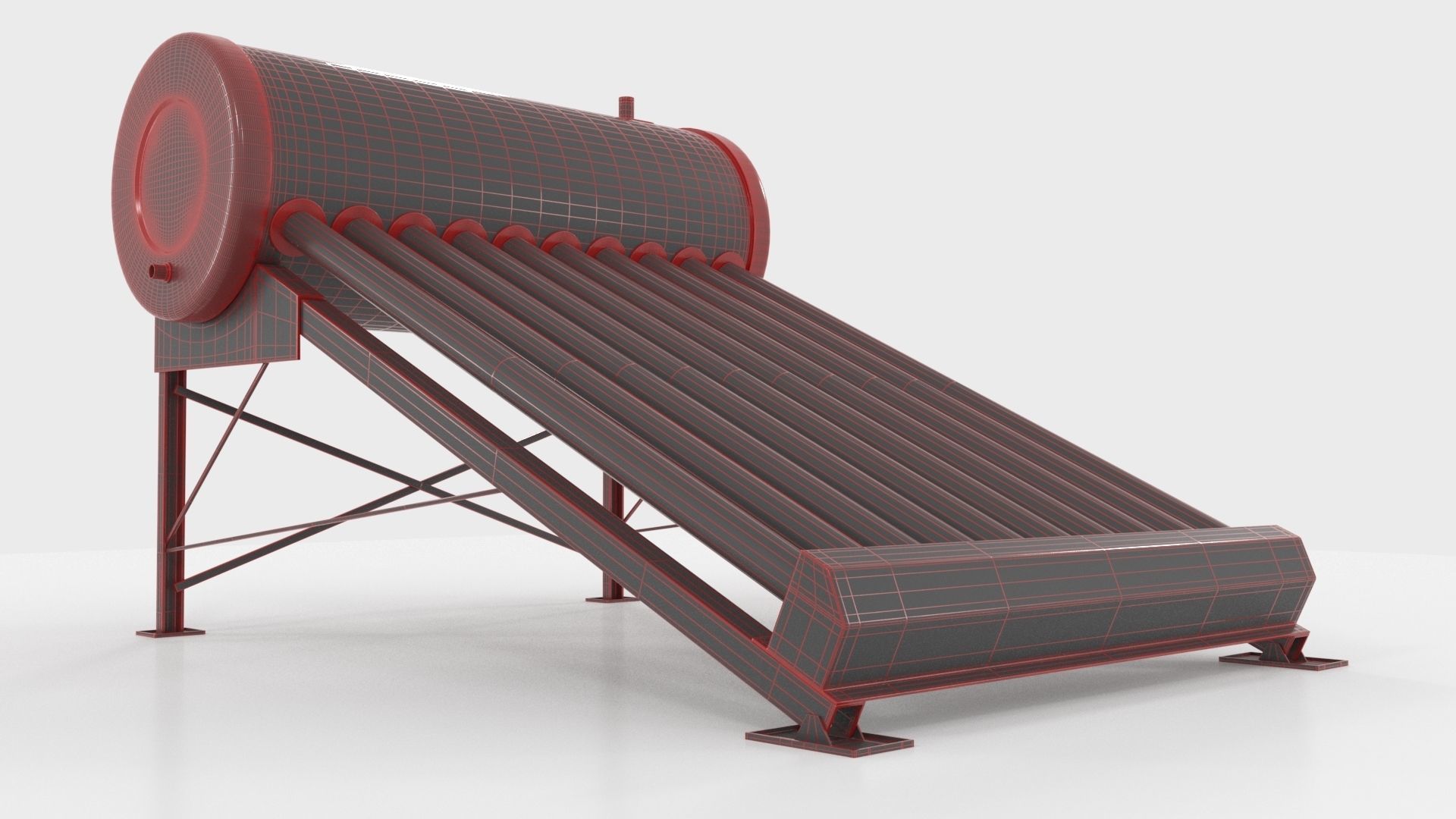 SOLAR WATER HEATER 3D model_8