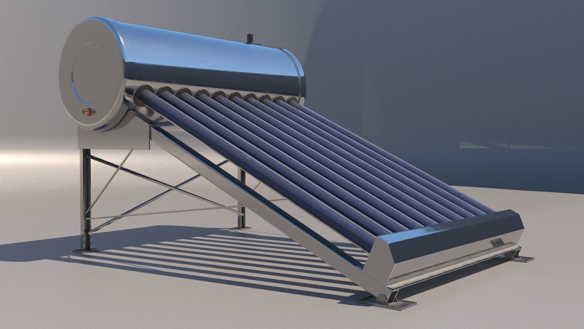 SOLAR WATER HEATER 3D model_3
