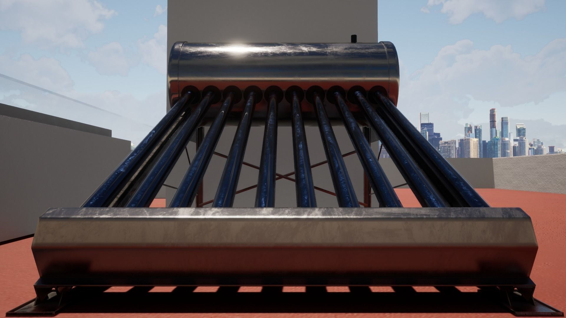 SOLAR WATER HEATER 3D model_1