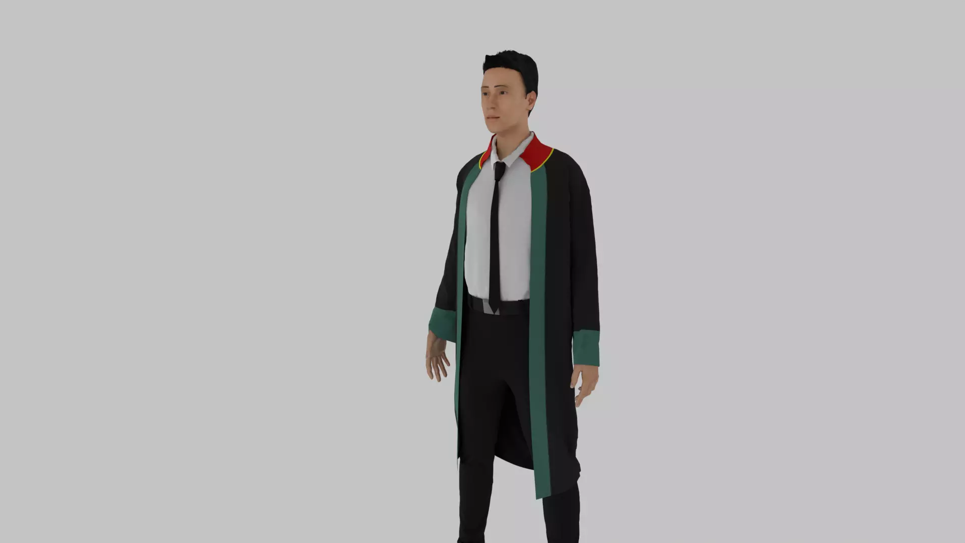 Lawyer Character Low-poly 3D model_0