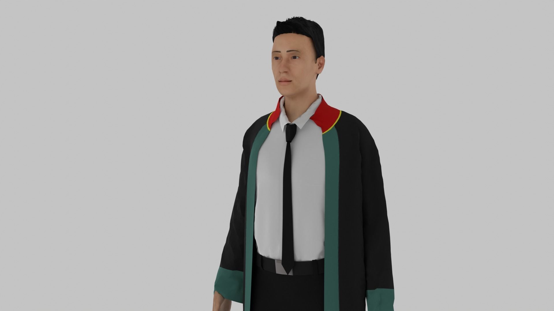Lawyer Character Low-poly 3D model_2
