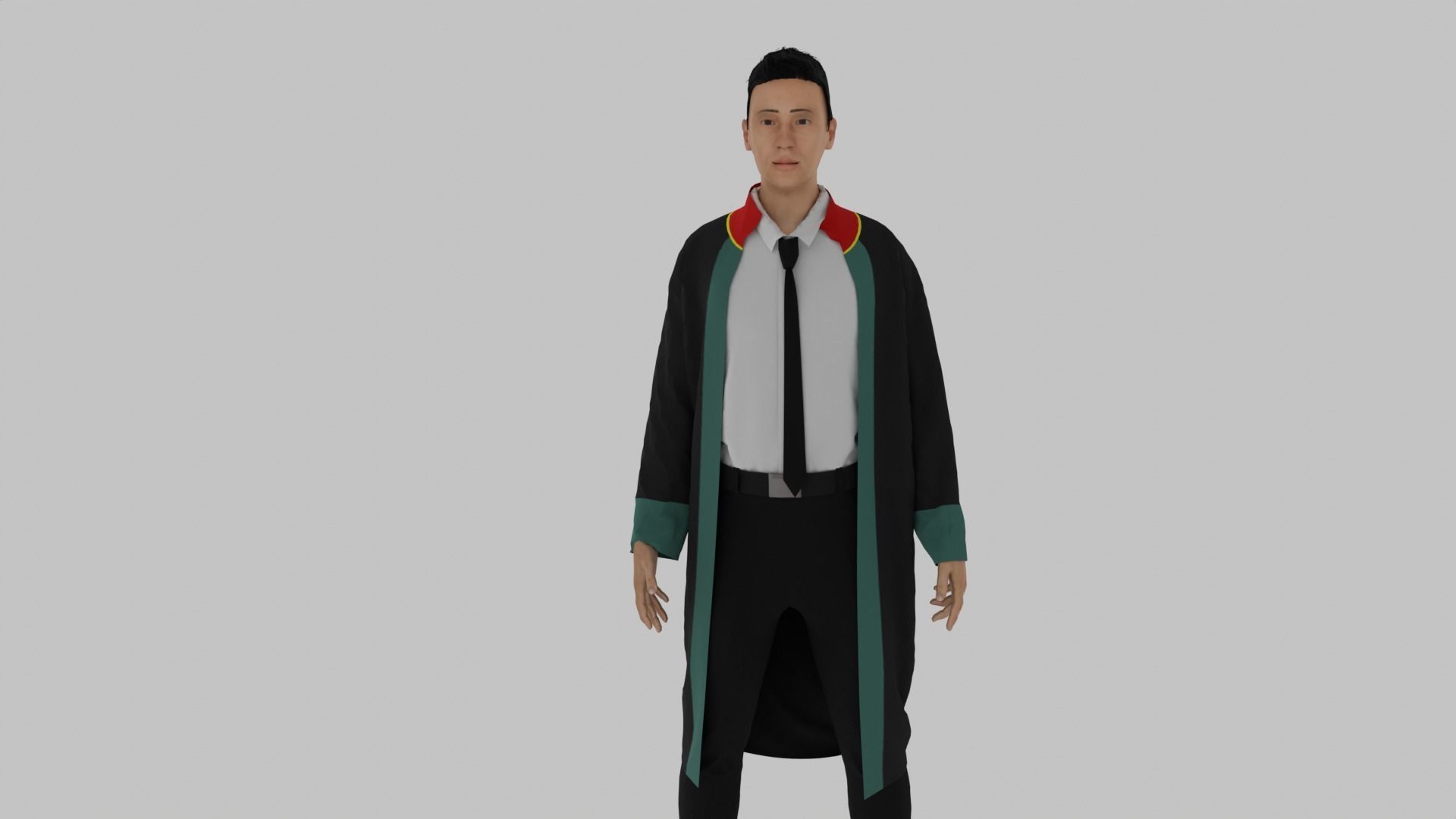 Lawyer Character Low-poly 3D model_3