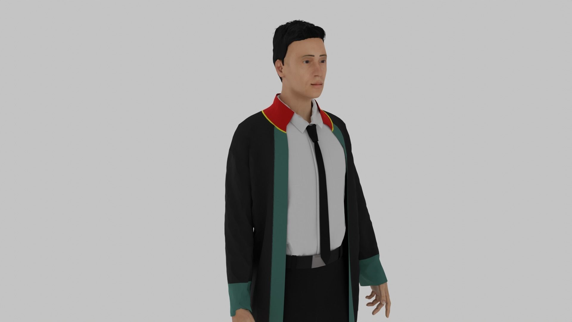 Lawyer Character Low-poly 3D model_6