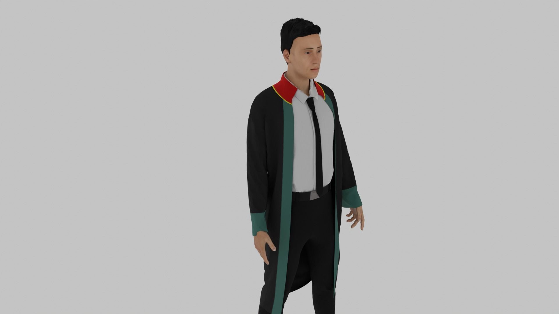 Lawyer Character Low-poly 3D model_1