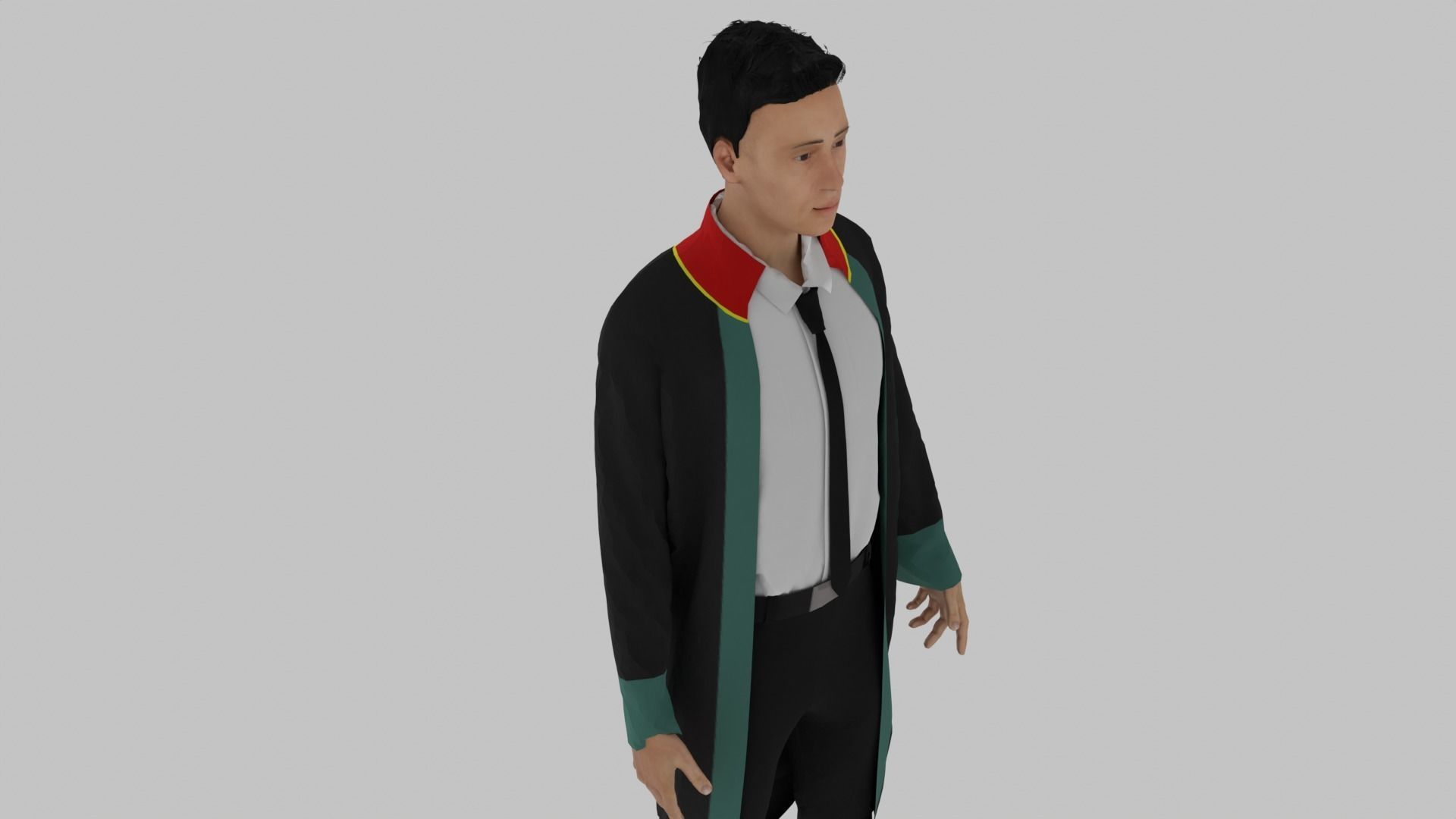 Lawyer Character Low-poly 3D model_5