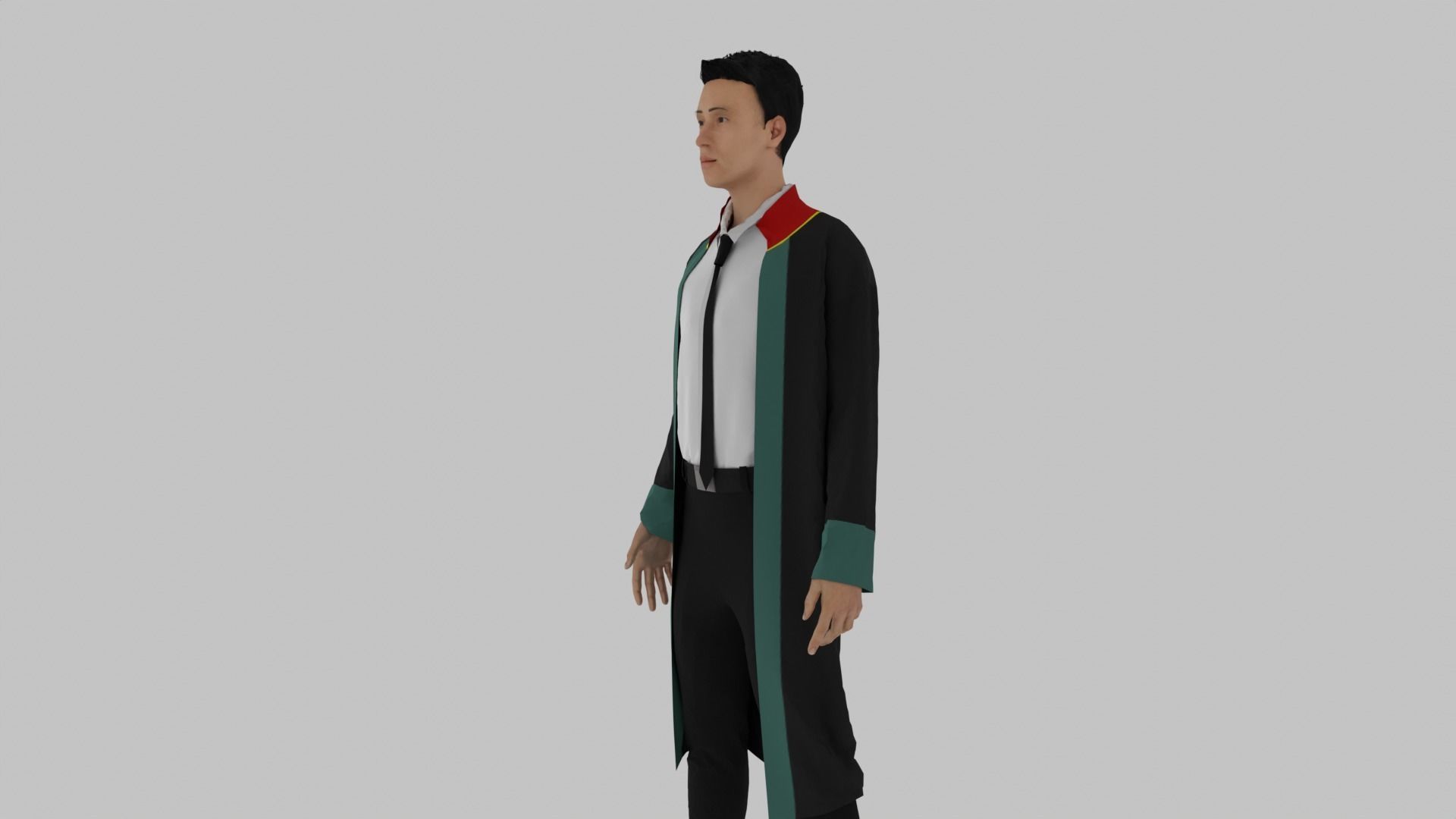 Lawyer Character Low-poly 3D model_7