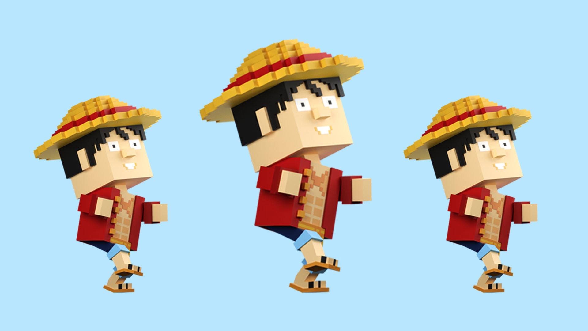 Low poly characters 3 in voxel style  Low-poly 3D model_29