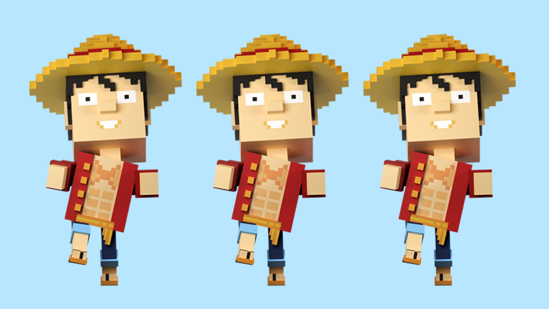 Low poly characters 3 in voxel style  Low-poly 3D model_13