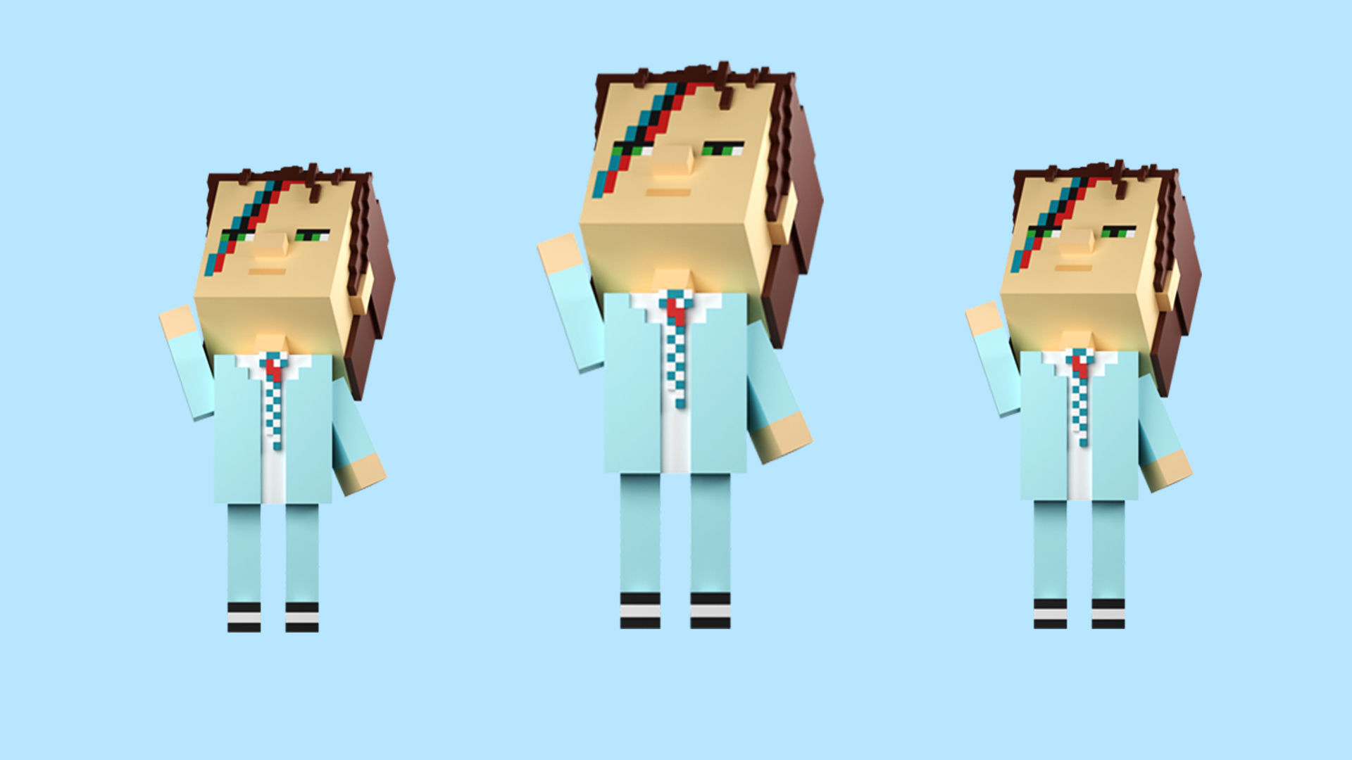 Low poly characters 3 in voxel style  Low-poly 3D model_11