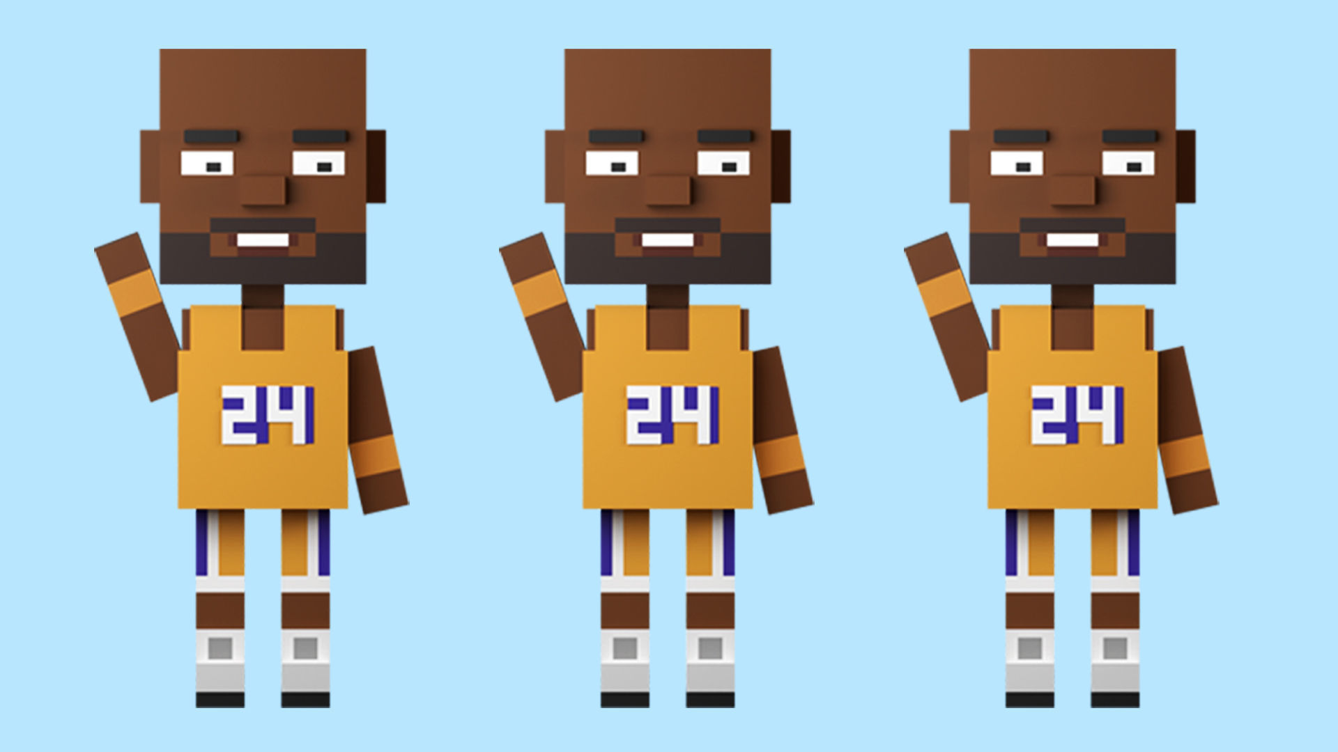 Low poly characters 3 in voxel style  Low-poly 3D model_23