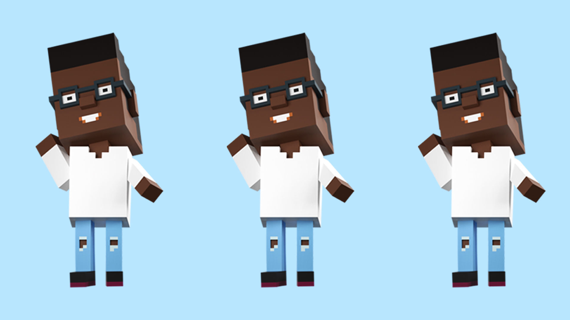 Low poly characters 3 in voxel style  Low-poly 3D model_15