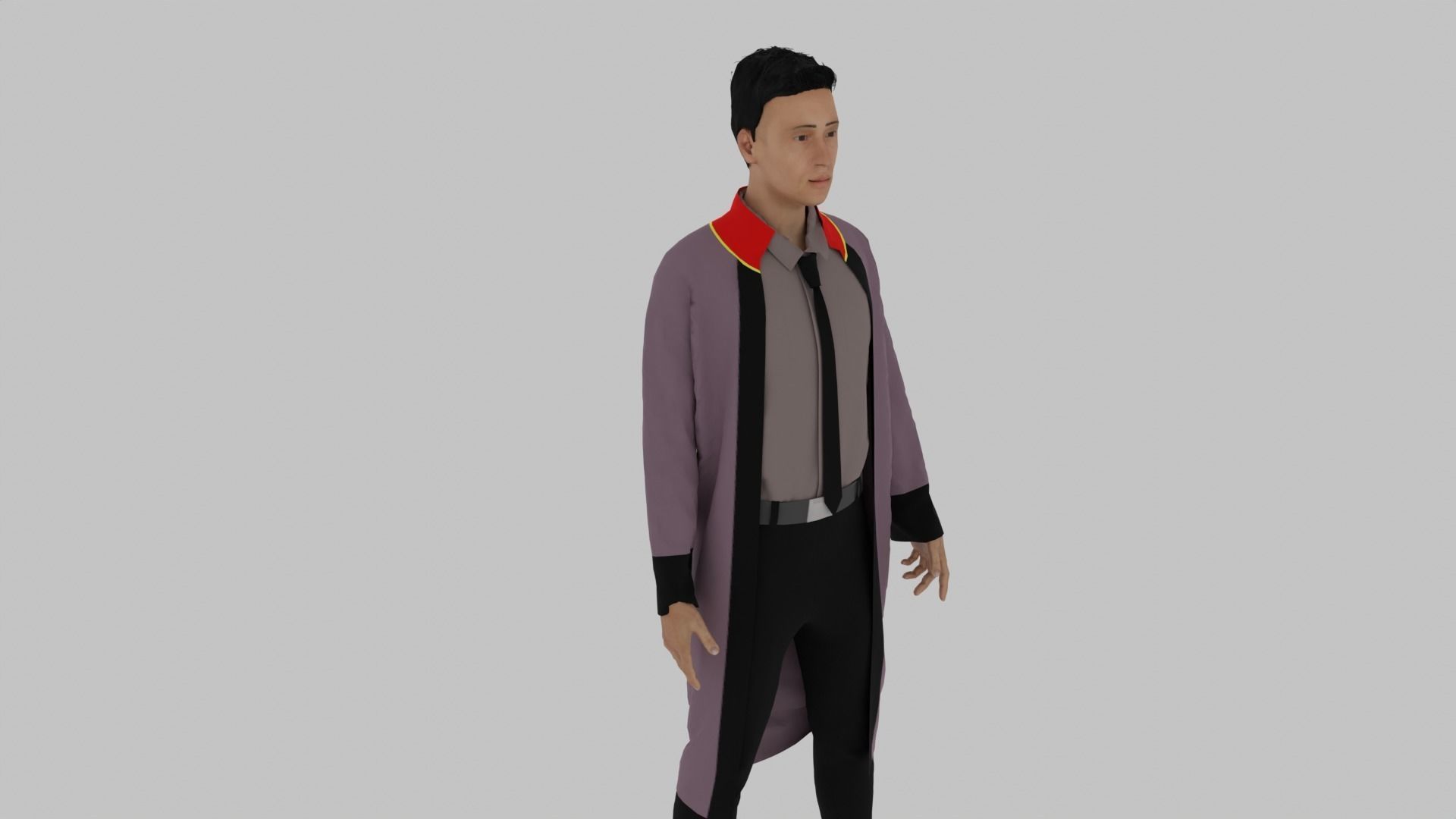 Lawyer Character  Low-poly 3D model_1
