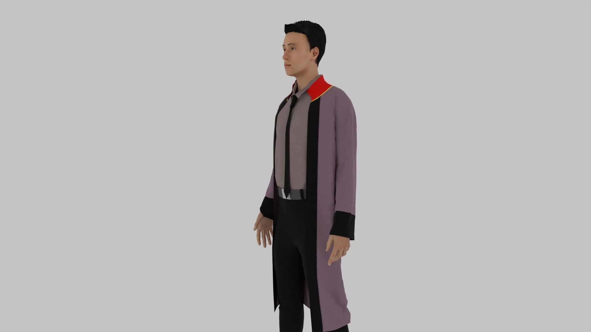 Lawyer Character  Low-poly 3D model_7