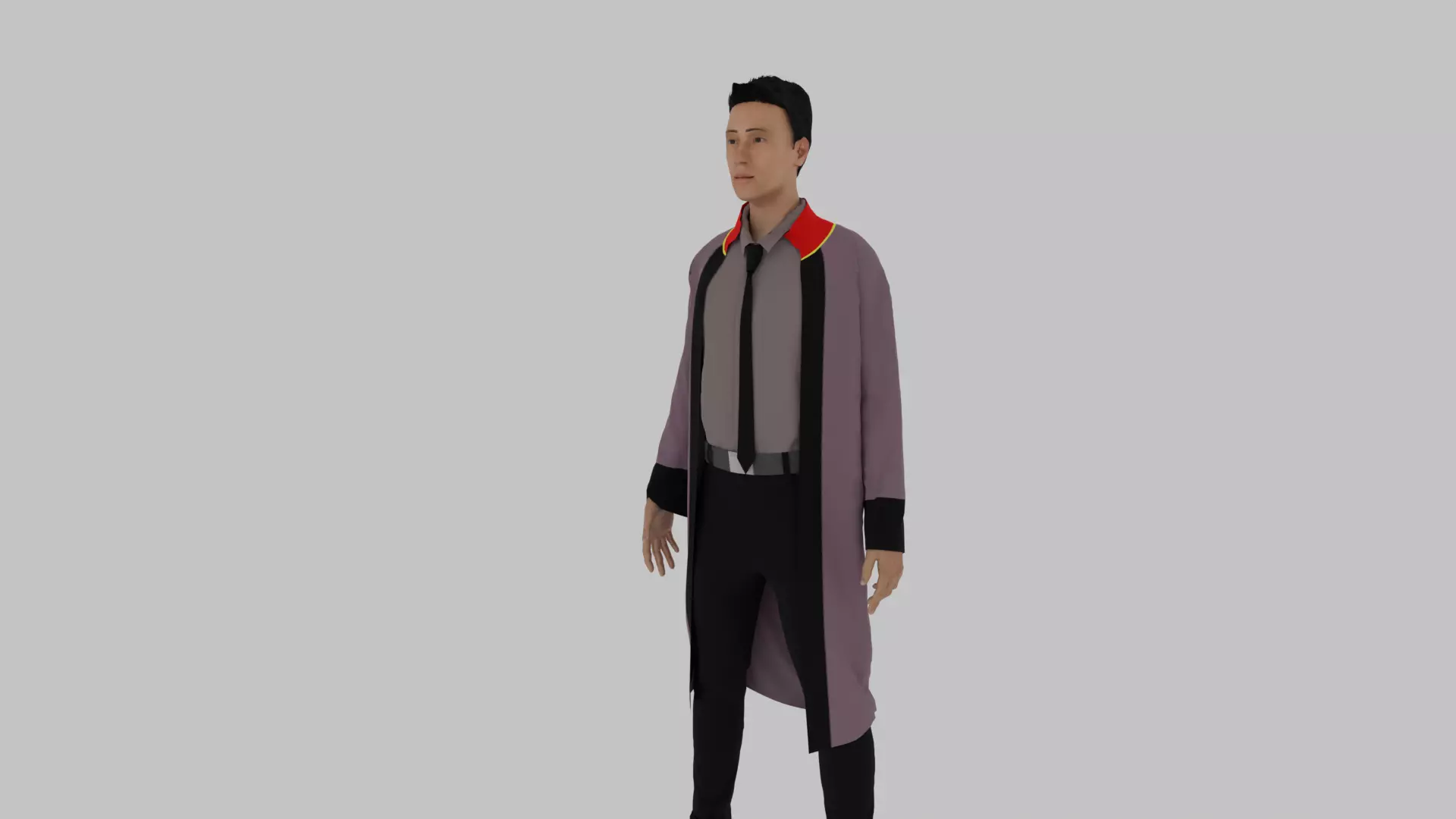 Lawyer Character  Low-poly 3D model_0