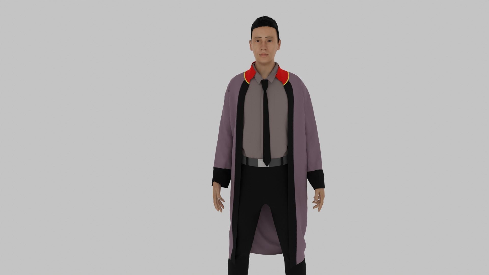 Lawyer Character  Low-poly 3D model_3