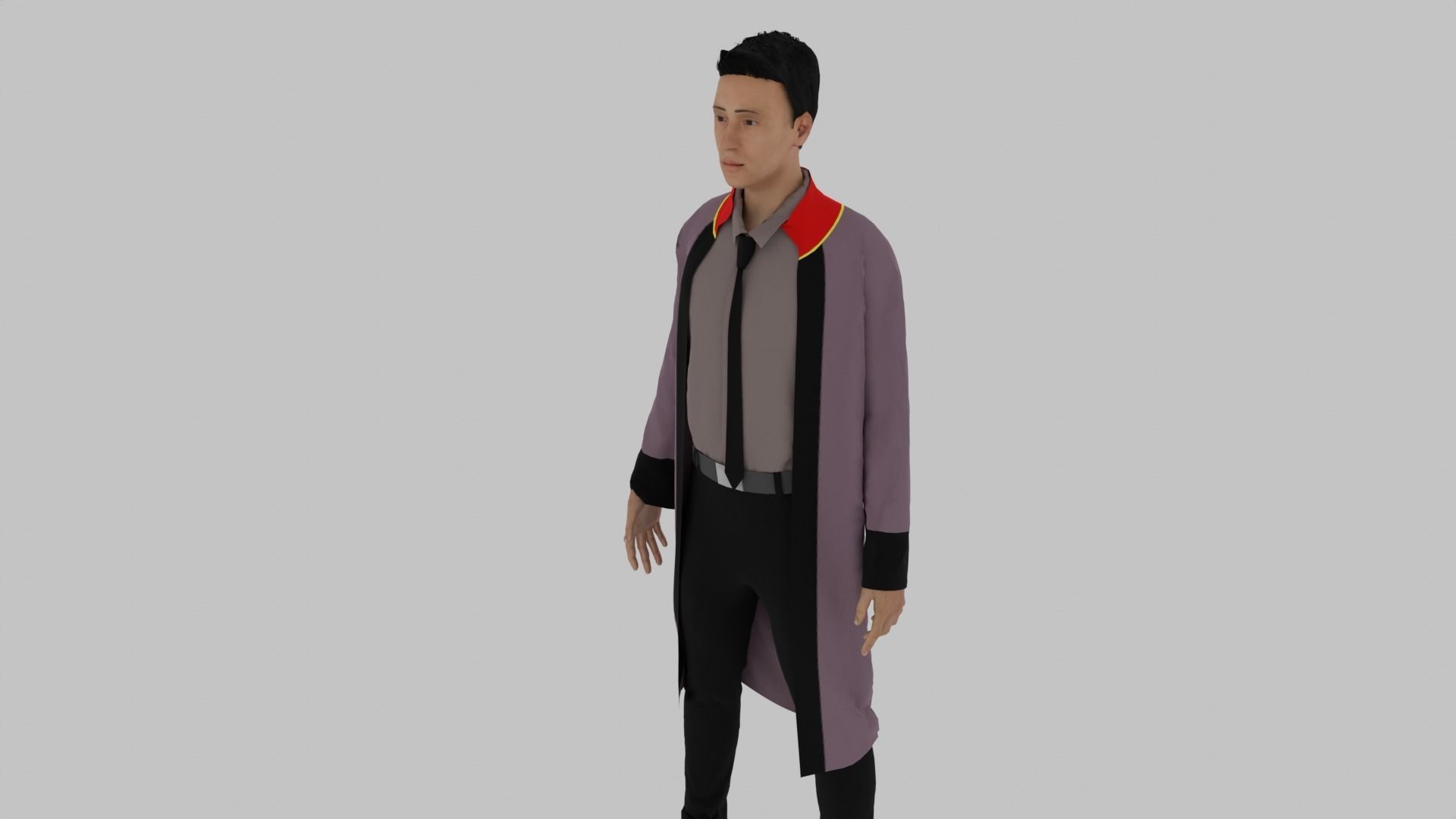 Lawyer Character  Low-poly 3D model_4