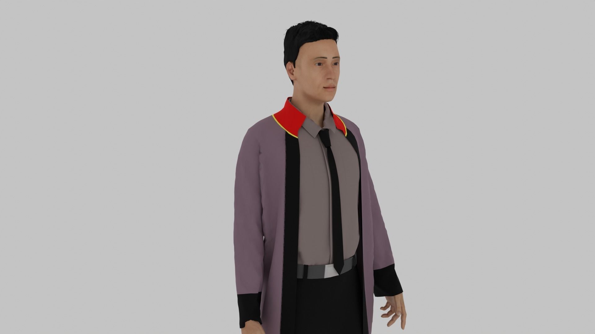Lawyer Character  Low-poly 3D model_6
