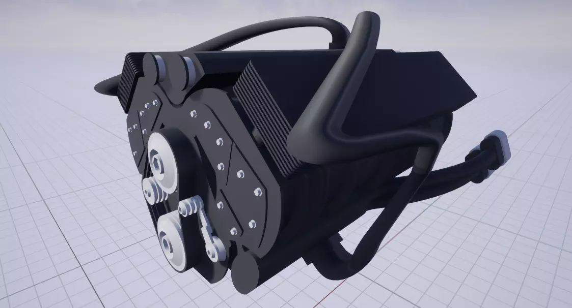 GM Engine 3D model_0
