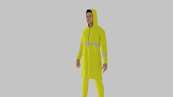 Fisherman Character  Low-poly 3D model