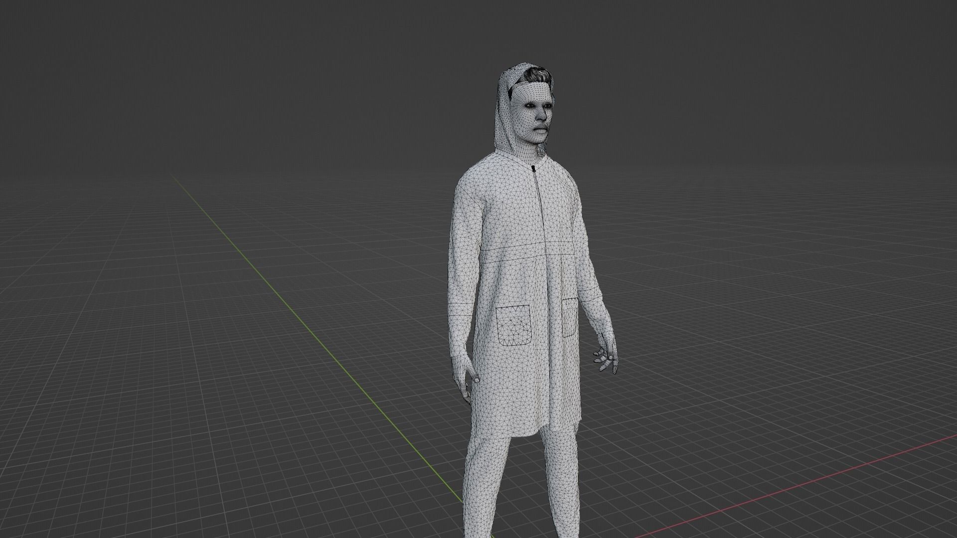 Fisherman Character  Low-poly 3D model_8