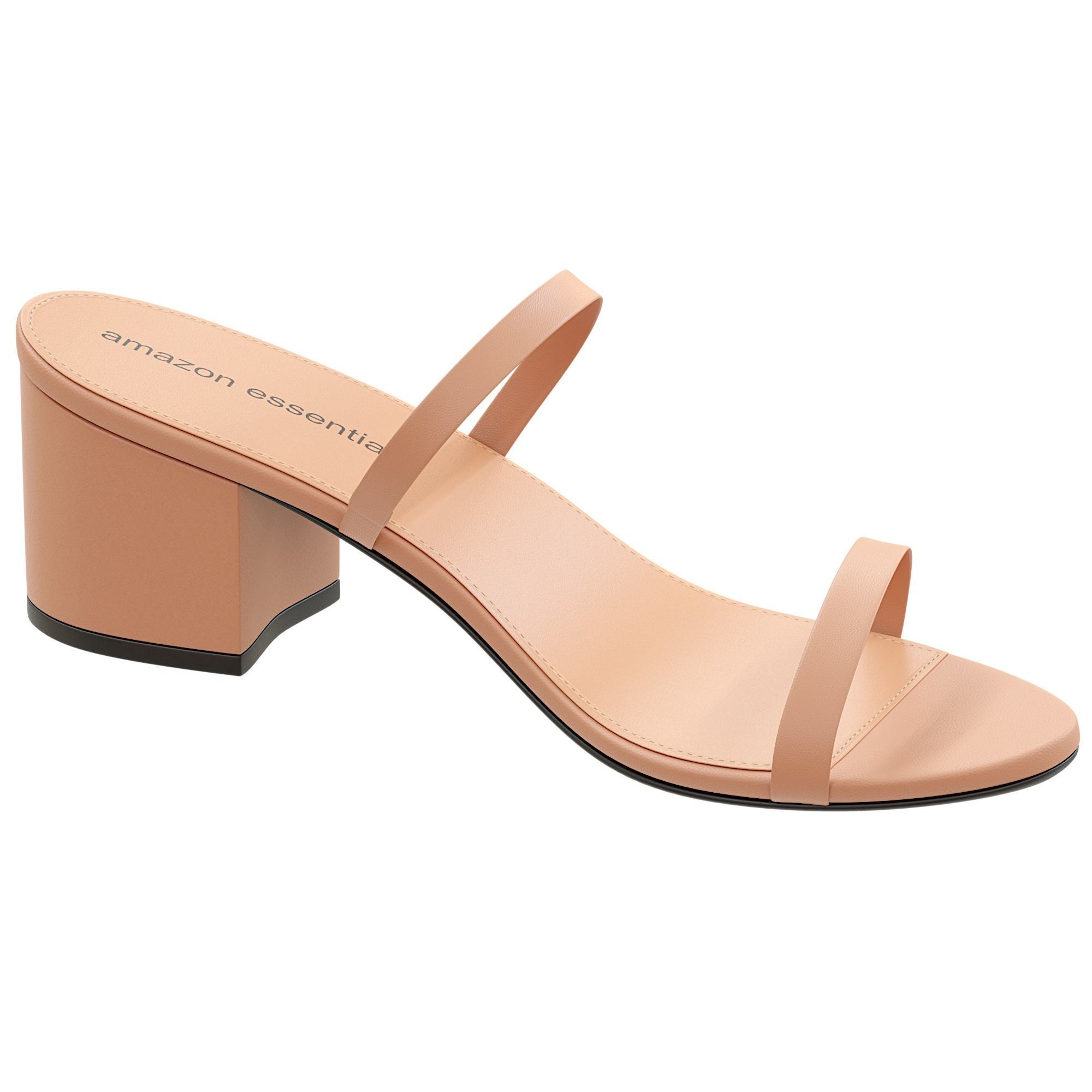 Thin Two Strap Heeled Slide 3D Model Collection_5