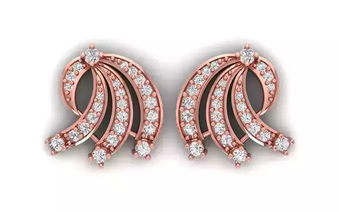 Women Earrings 3dm STL  OBJ FBX Renders Details