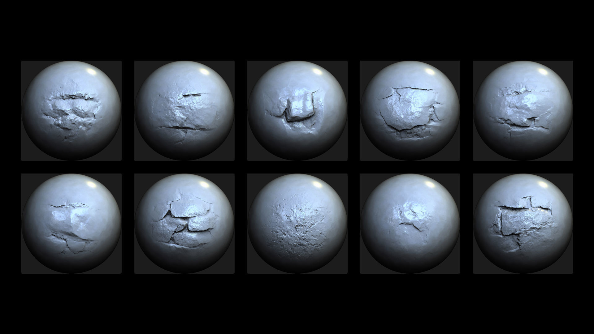Wall Damage VDM Brushes Vol 3 Low-poly 3D model_1