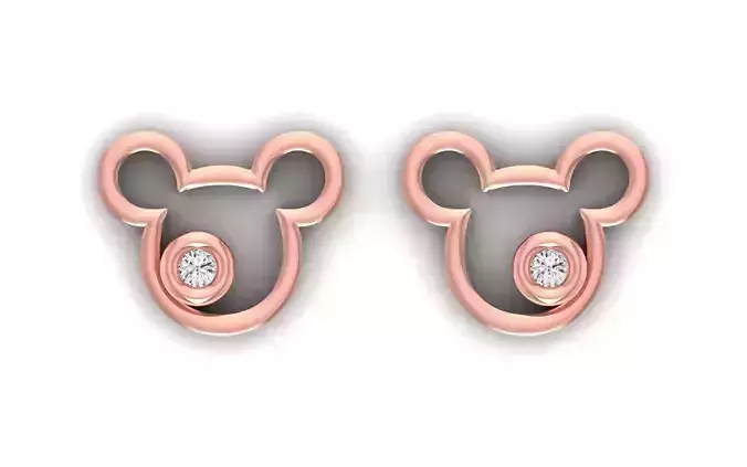 Baby Earrings 3dm STL  OBJ FBX Renders Details