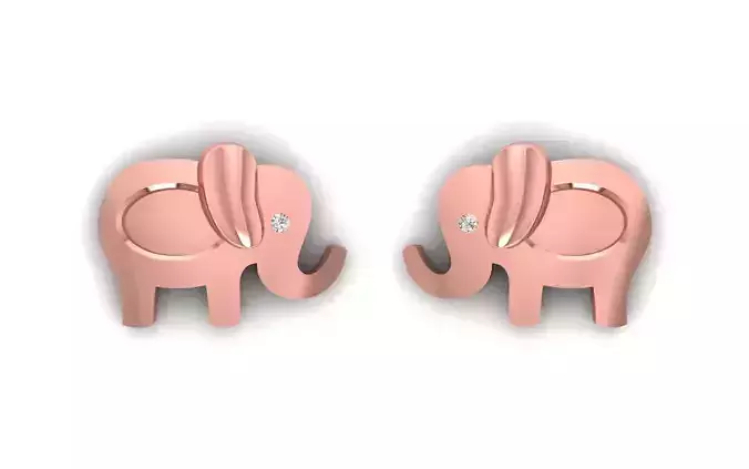 Elephant Earrings 3dm STL  OBJ FBX Renders Details
