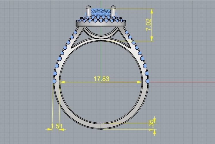 Double halo ring Model 2134 3D print model_5