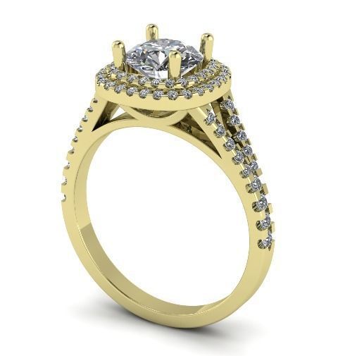 Double halo ring Model 2134 3D print model_1