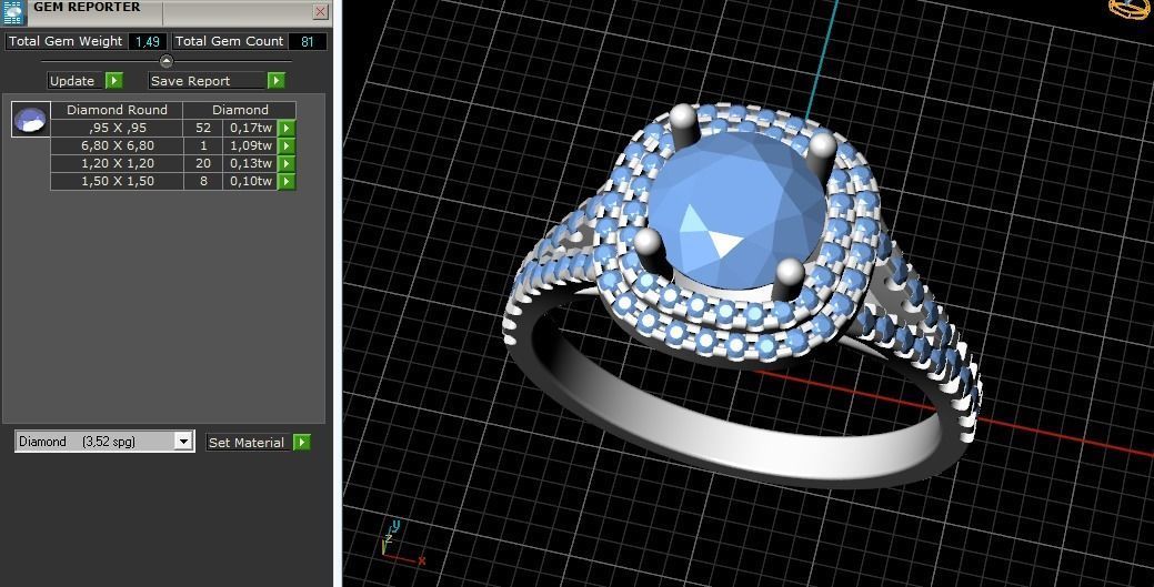 Double halo ring Model 2134 3D print model_9